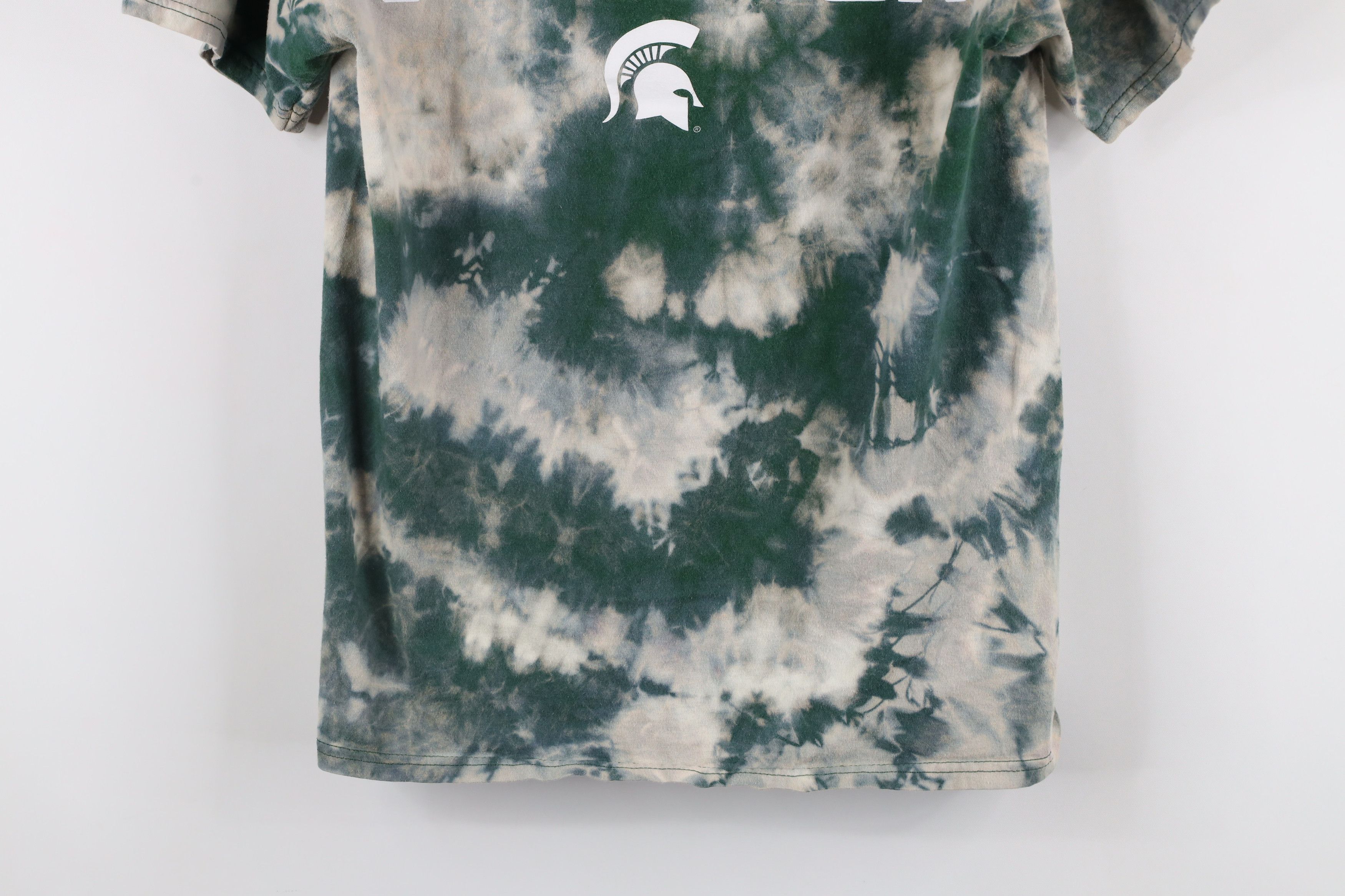 Vintage Vintage Acid Wash Michigan State University T-Shirt Green Size S / US 4 / IT 40 - 3 Thumbnail