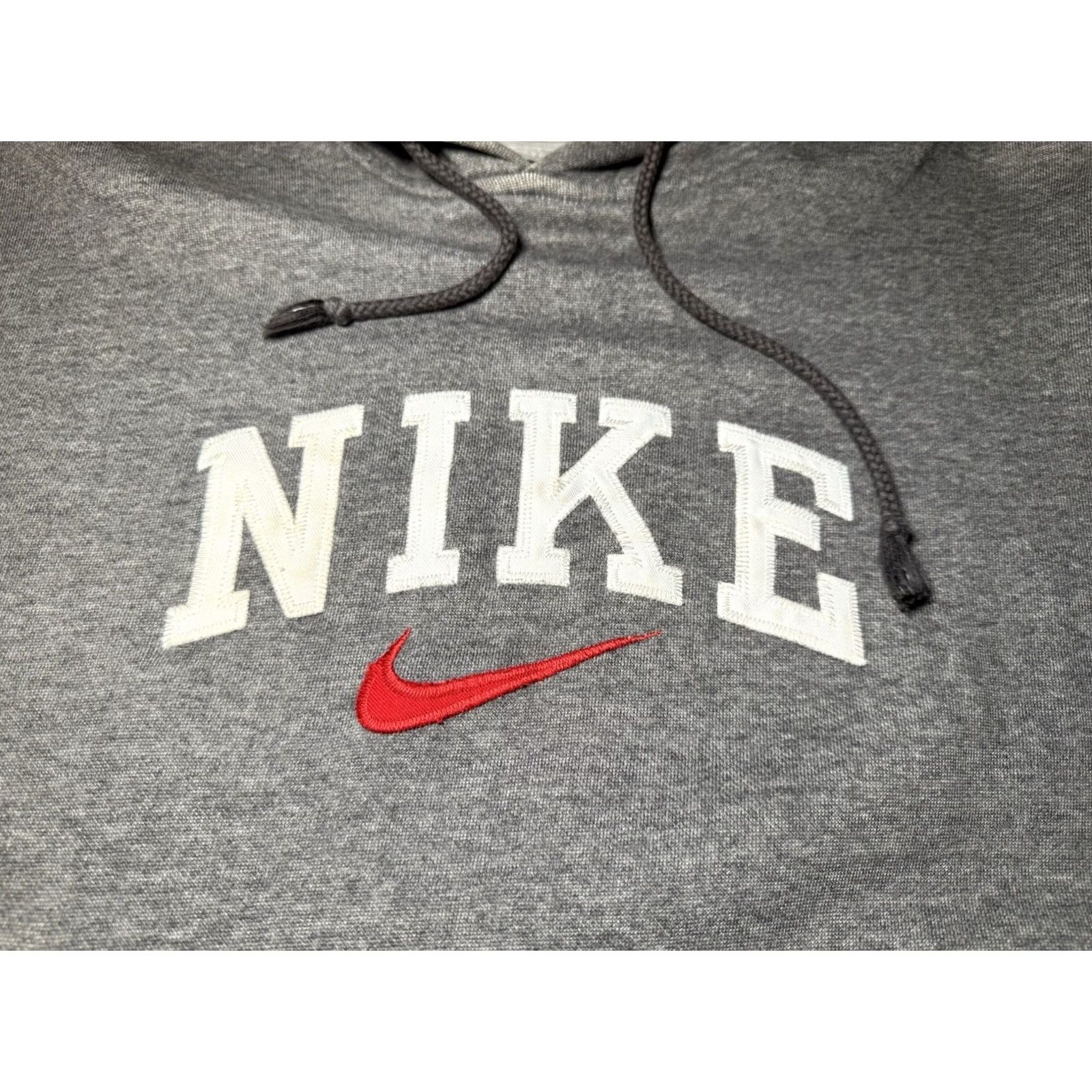 Nike VINTAGE Nike Hoodie Mens Small Gray Tag Sweatshirt Center Swoosh Y2K Spellout Sports Shirt Size US S / EU 44-46 / 1 - 2 Thumbnail