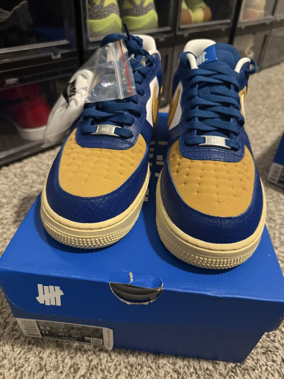 Nike × Undefeated Nike x Undefeated AF1 Court Blue Size US 9.5 / EU 42-43 - 3 Thumbnail