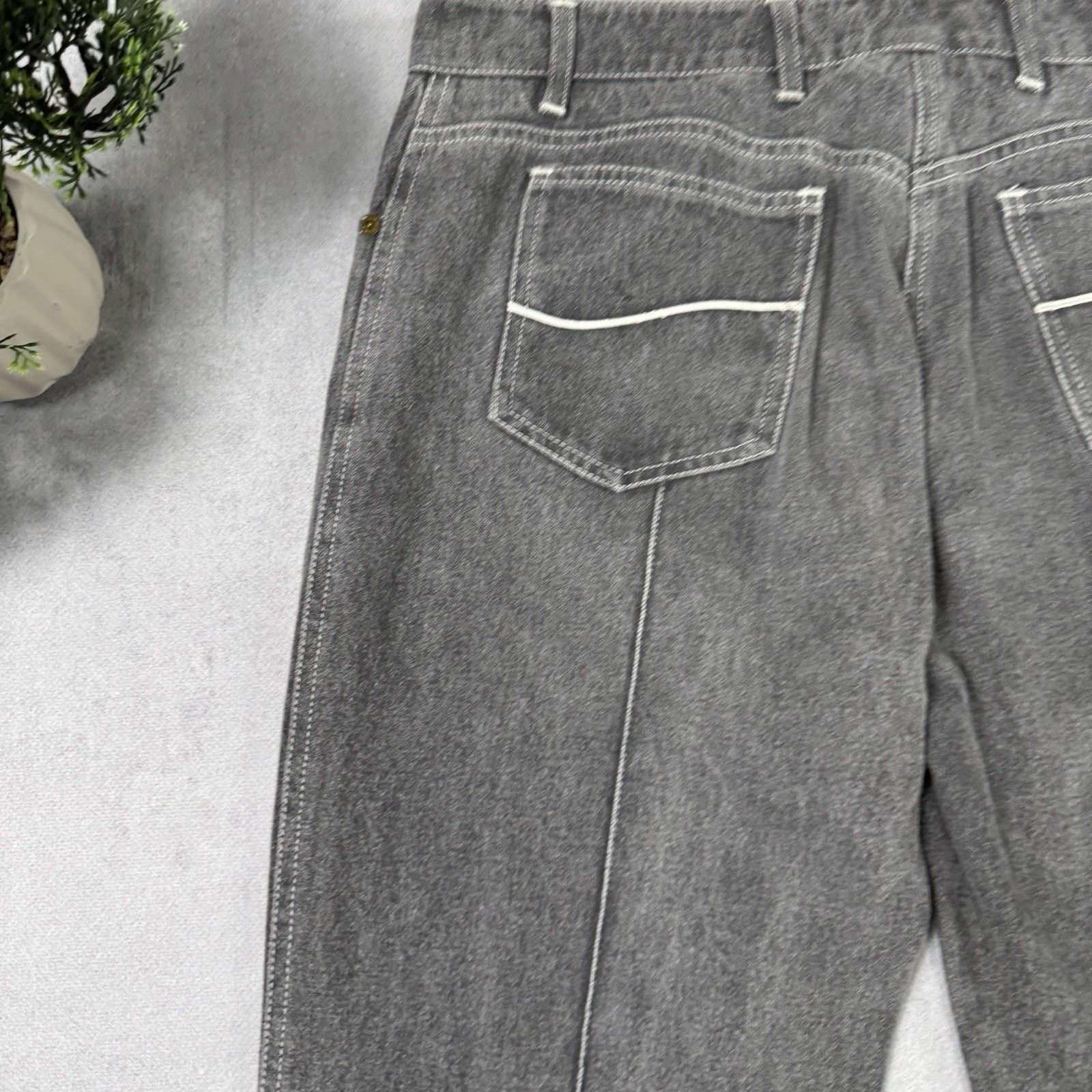 Chloe Vintage Chloe Women Flared Grey Jeans Size 40 Size 28" / US 6 / IT 42 - 19 Thumbnail