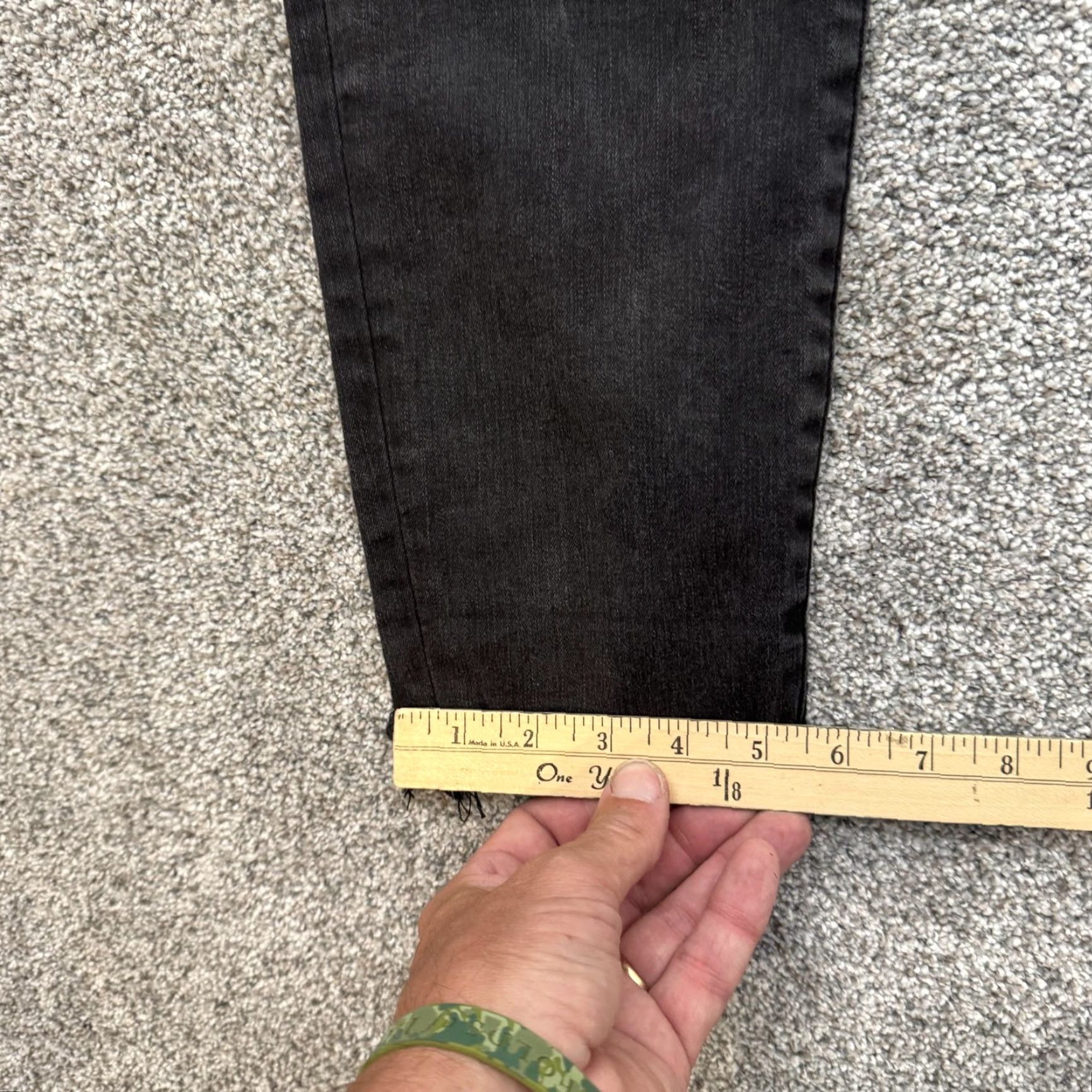 Abercrombie & Fitch Abercrombie & Fitch Jeans Womens 32 14S Black High Rise Button Fly Ankle Raw Hem Slim Skinny Size 24" / US 00 / IT 34 - 4 Thumbnail