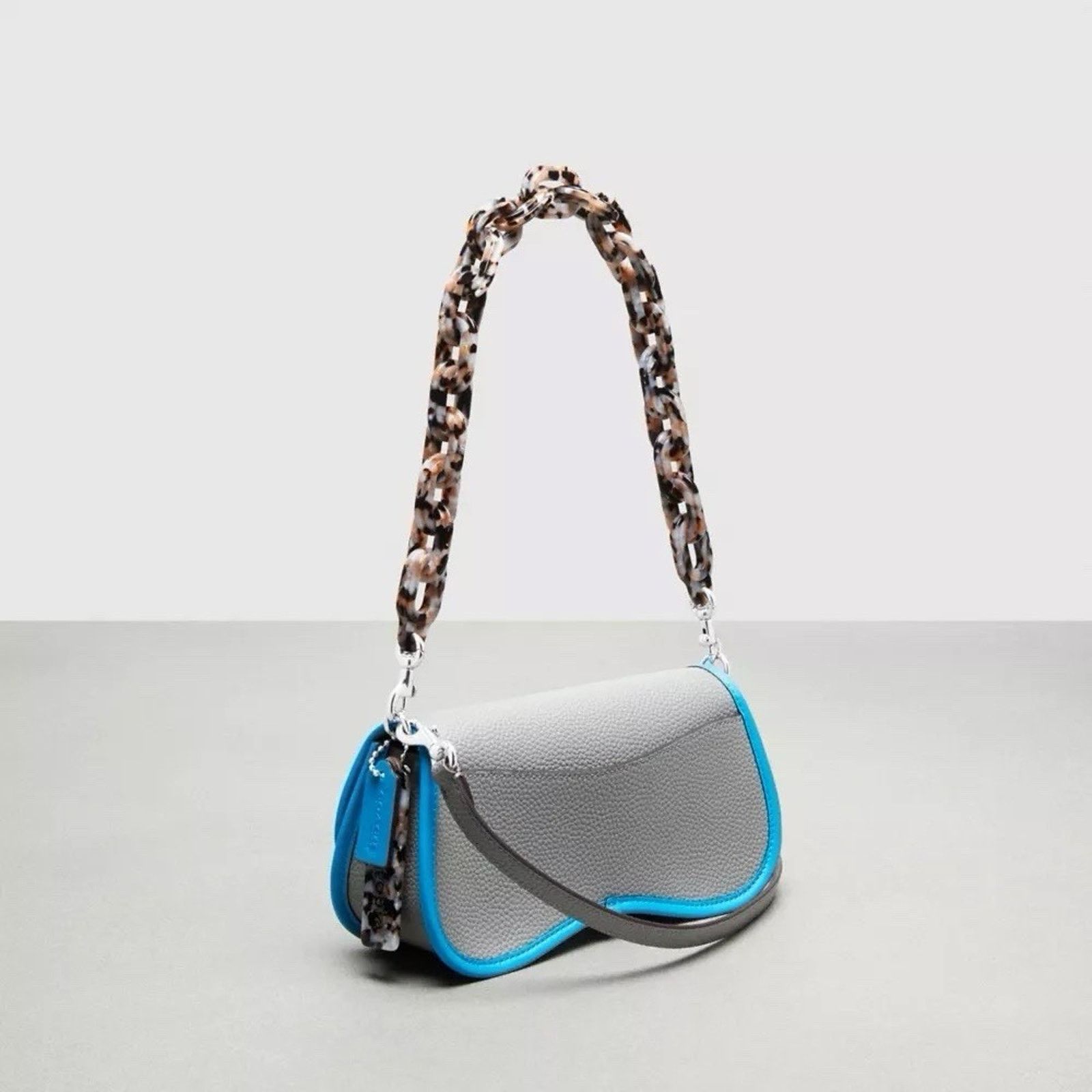 Coach NWT Coach Wavy Dinky Bag Shoulder Leather CK113 SURF BLUE Size ONE SIZE - 8 Thumbnail