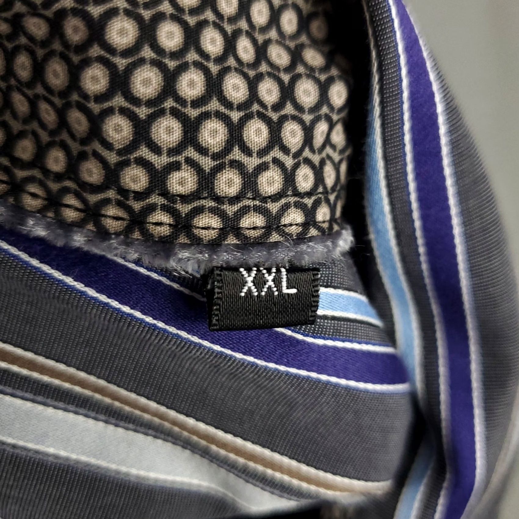 BUGATCHI Bugatchi Uomo Shirt Mens 2XL Blue Striped Button Up Long Sleeve Size US XXL / EU 58 / 5 - 7 Thumbnail