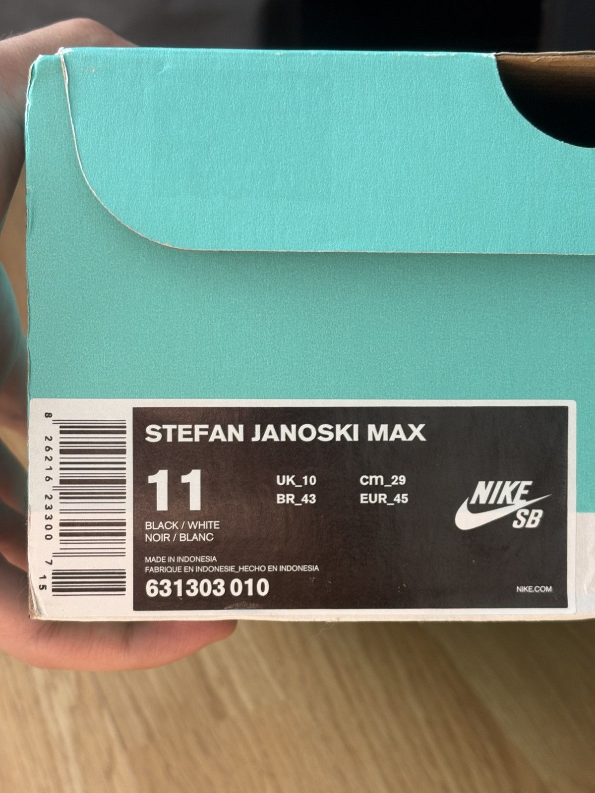 Nike Nike SB Stefan Janoski Black White Size US 11 / EU 44 - 8 Thumbnail