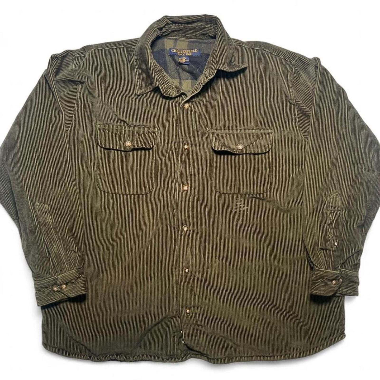 Other Chesterfield Corduroy Plaid Quilt Lined Button-Up XL Jacket Size US XL / EU 56 / 4 - 1 Thumbnail