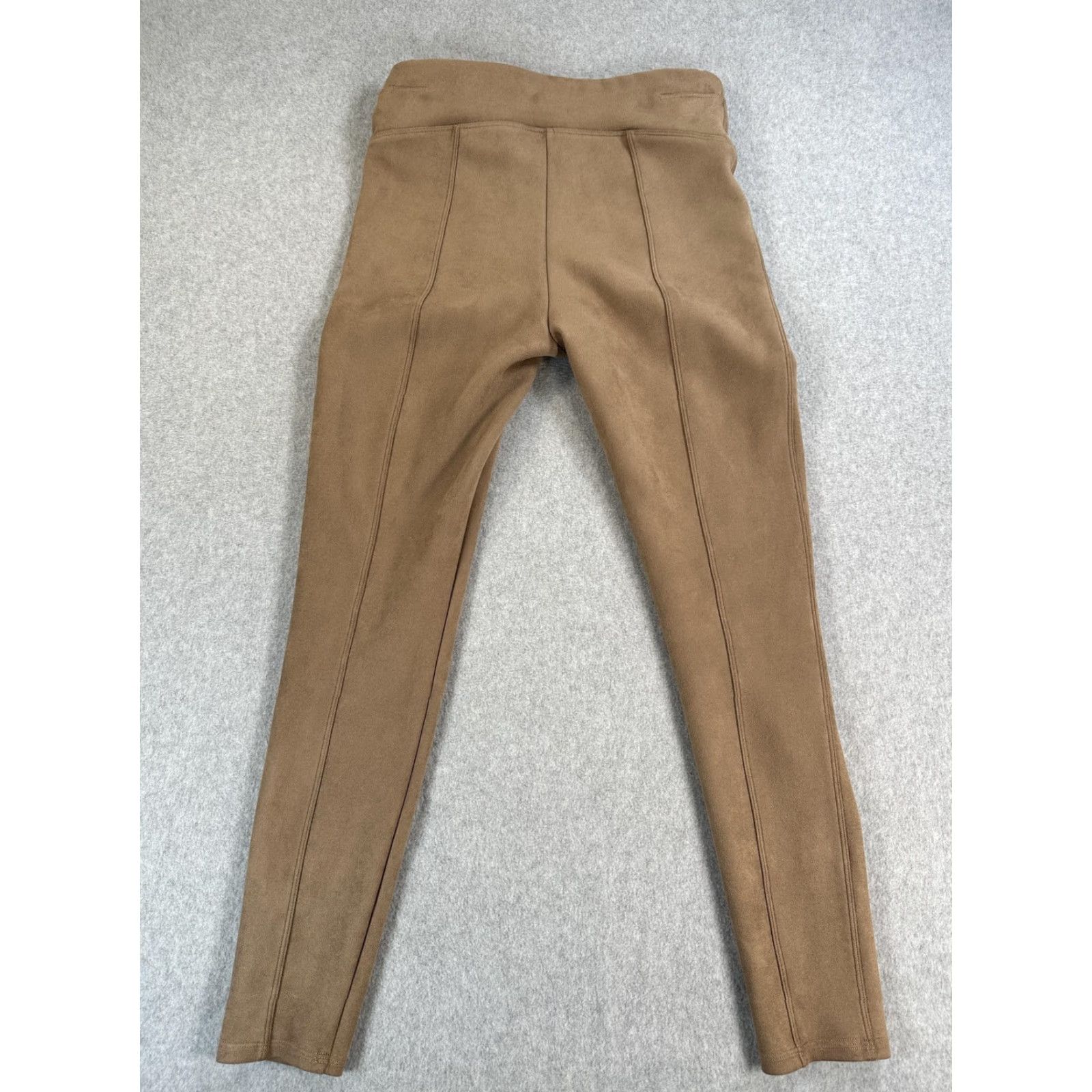 Spanx Spanx Faux Suede Leggings Womens Medium Brown High Rise Ankle Lined Stretch Size 32" / US 10 / IT 46 - 7 Thumbnail