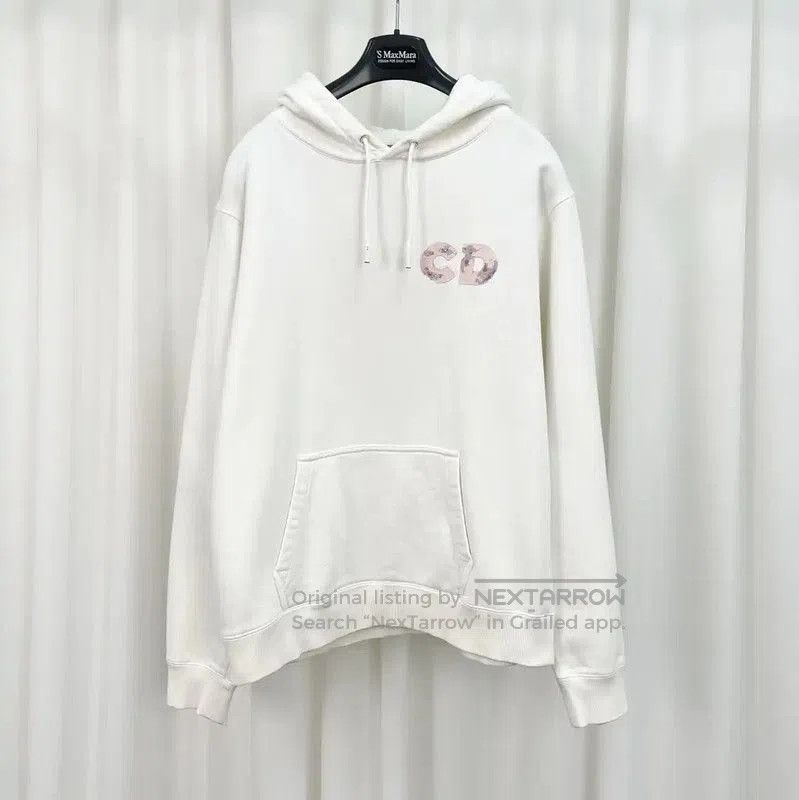 Dior Dior Logo White Long Sleeve Cotton Hoodie . Size US M / EU 48-50 / 2 - 1 Thumbnail