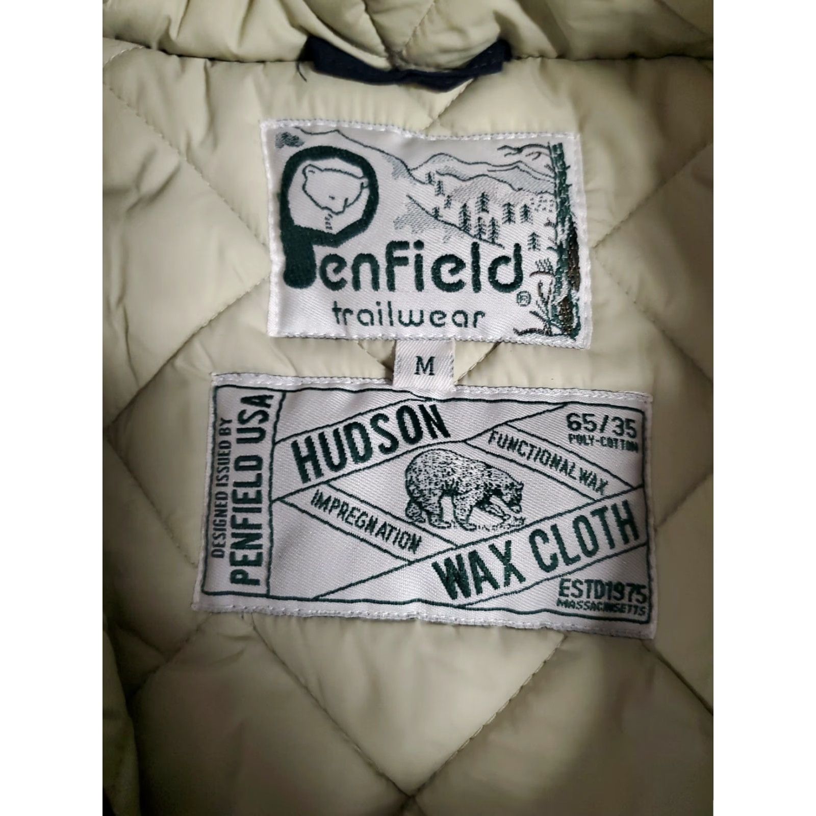 Penfield Penfield Trailwear Hooded Hudson Wax Cloth Size Medium Navy Blue Penfield Jacket Size US M / EU 48-50 / 2 - 5 Thumbnail