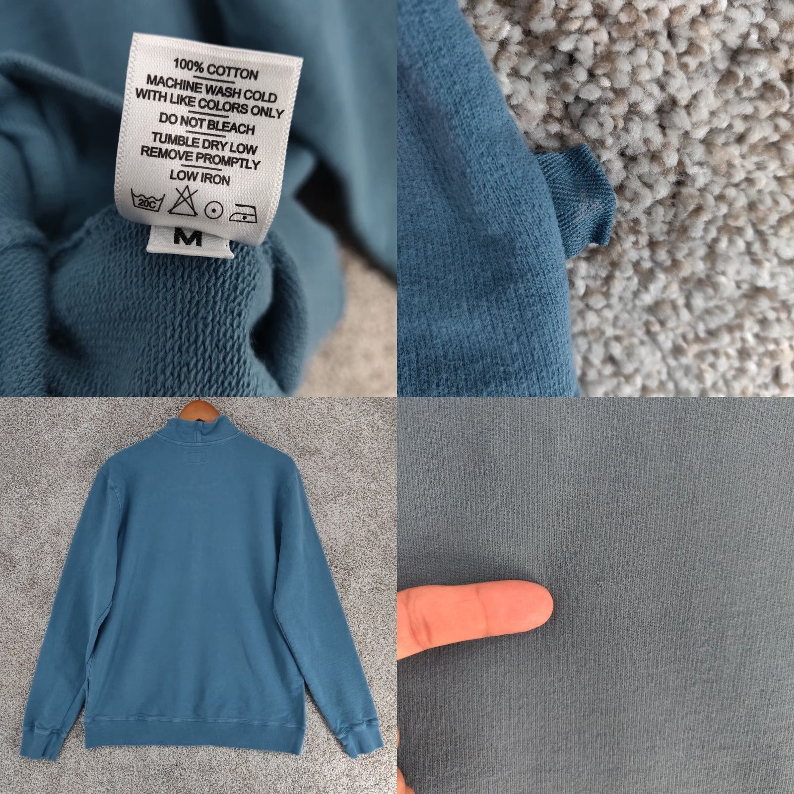 Vintage American Giant Sweater Mens Medium Blue Pullover Cotton Midweight Front Pocket Size US M / EU 48-50 / 2 - 8 Thumbnail