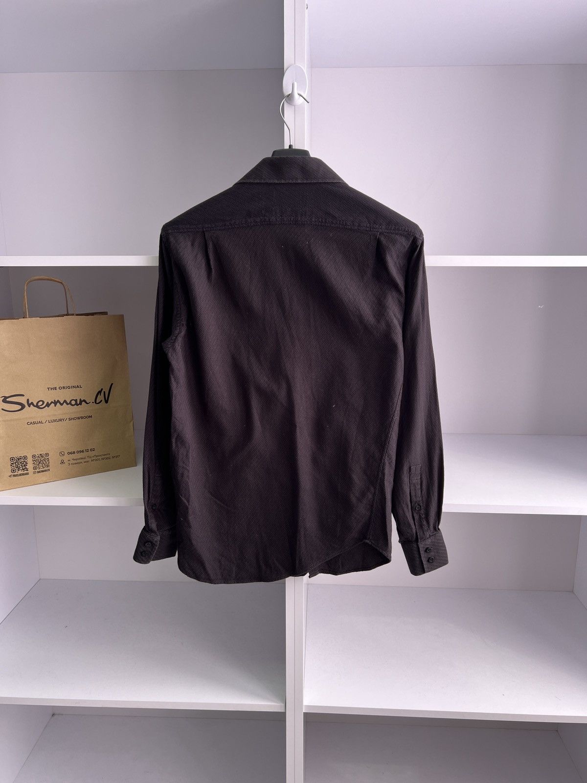 Vintage × Yves Saint Laurent Vintage Yves Saint Laurent Luxury Black Button up Shirt Size US S / EU 44-46 / 1 - 12 Thumbnail