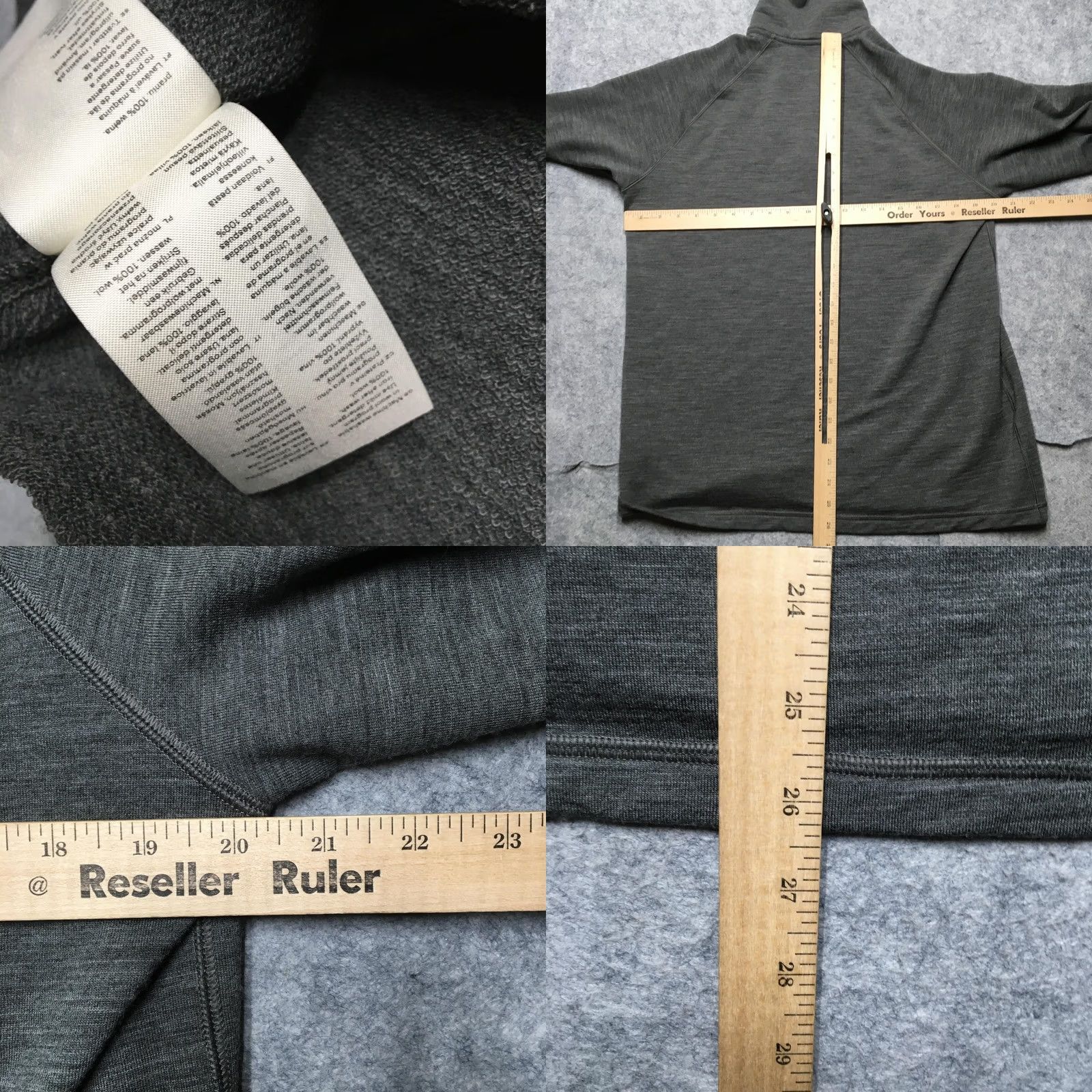 Arket Arket Sweatshirt Mens Large Gray Functional Merino Wool 1/4 Zip Pullover Knit Size US L / EU 52-54 / 3 - 9 Thumbnail