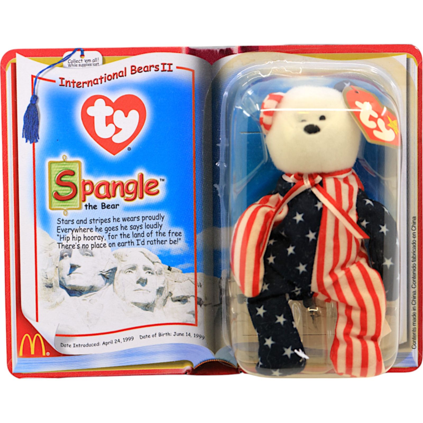 Vintage Teenie Beanie Babies 2000 International Bears II [Set of 3] Size ONE SIZE - 2 Thumbnail