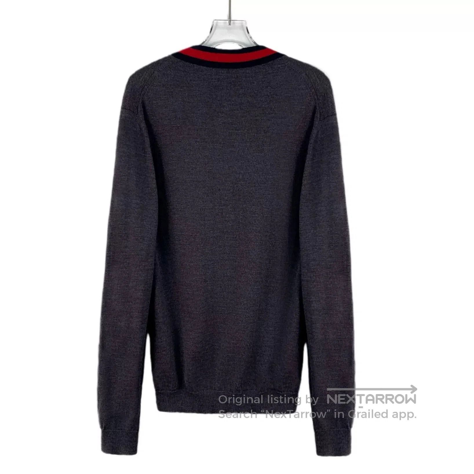 Gucci Gucci Gray Stripe Wool Knit Cardigan. Size US L / EU 52-54 / 3 - 2 Thumbnail