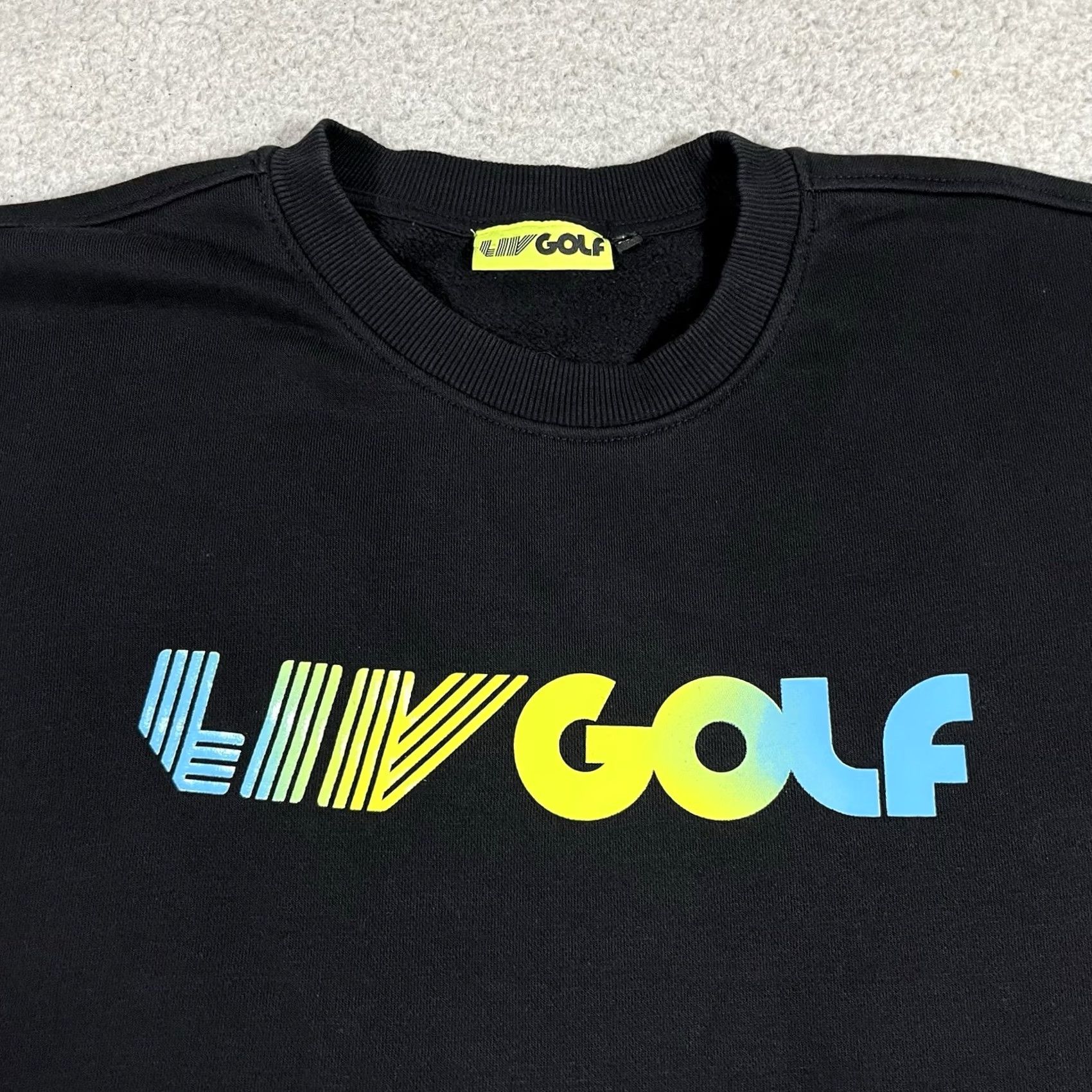 Logo 7 LIV Golf Sweatshirt Mens XL Black Crewneck Pullover Logo Long Sleeve Size US XL / EU 56 / 4 - 2 Thumbnail
