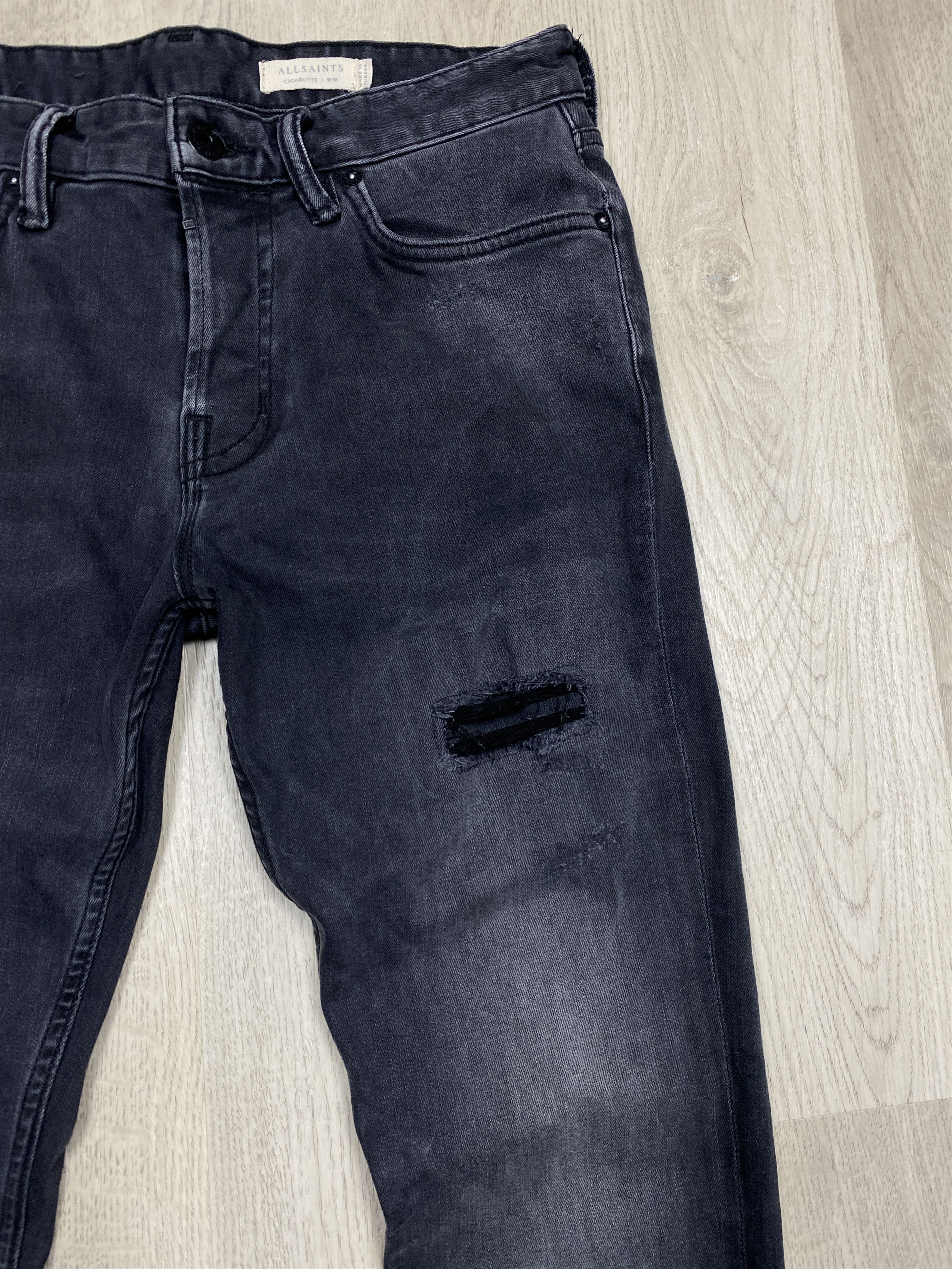 Allsaints Allsaints Damaged Cigarette Mens Denim Pants Jeans Size US 30 / EU 46 - 4 Thumbnail
