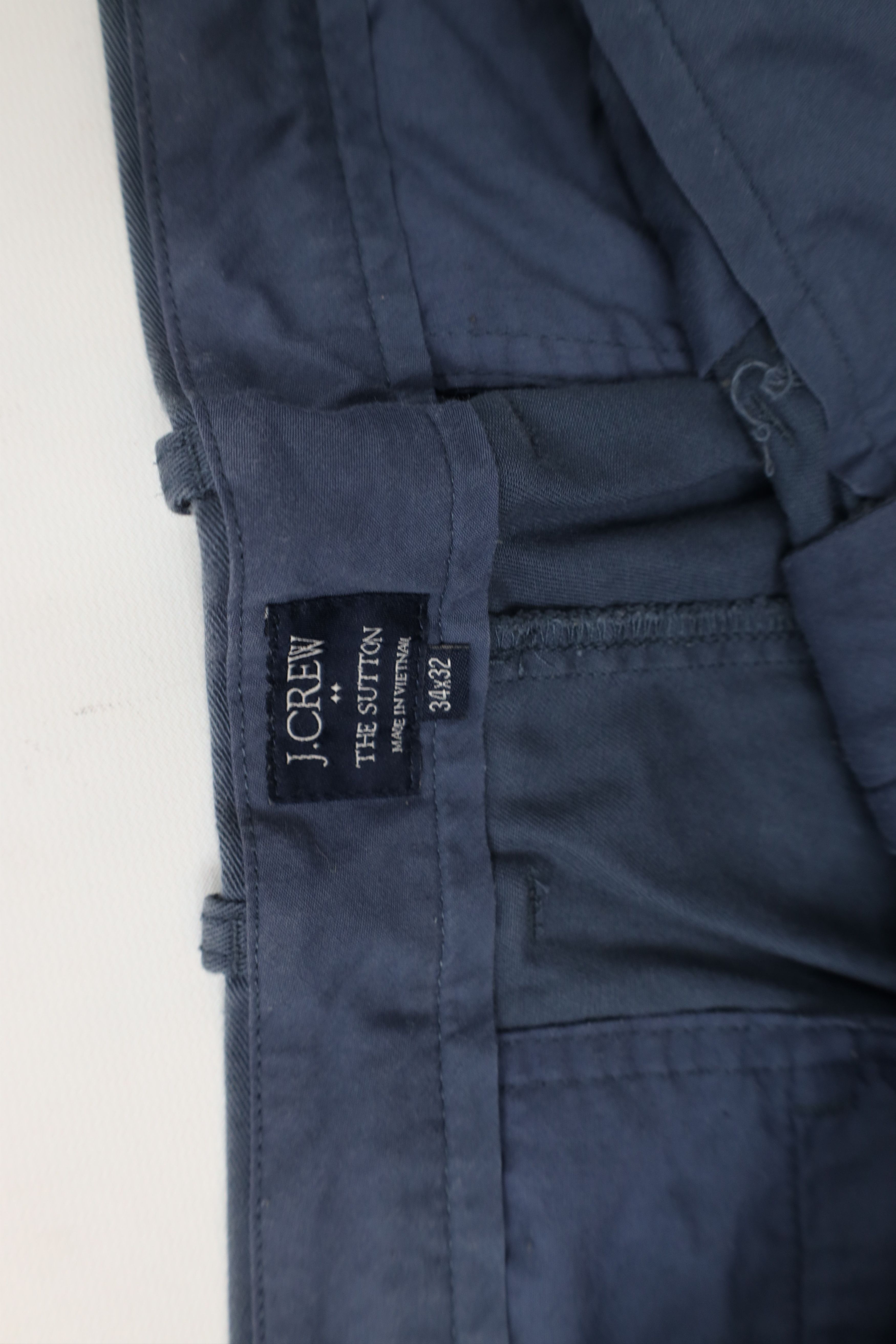 J.Crew × Vintage J Crew Sutton Straight Leg Chino Pants Trousers Blue Cotton Size US 34 / EU 50 - 7 Thumbnail