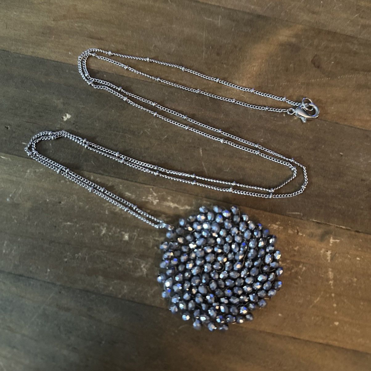 Other Silver tone woven cluster bead pendant necklace Size ONE SIZE - 5 Thumbnail