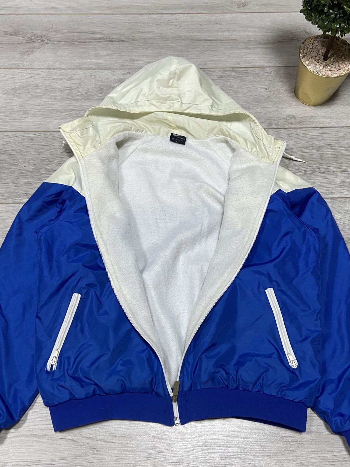 Nike Nike vintage 80s made in UK RARE zip jacket insulate Size US L / EU 52-54 / 3 - 4 Thumbnail