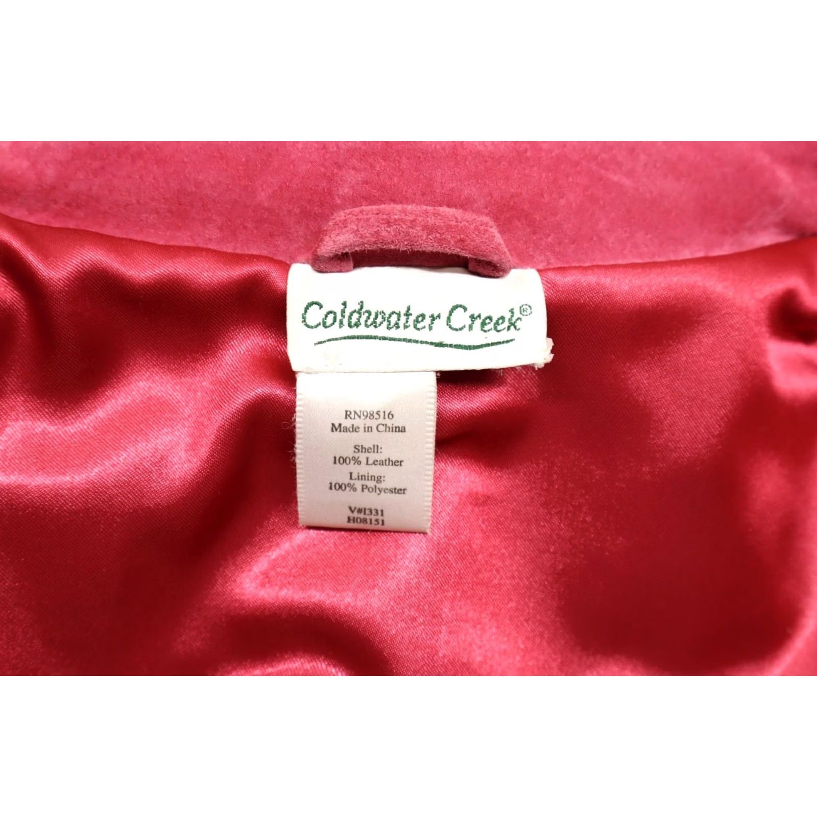 Coldwater Creek Coldwater Creek Women's Red Leather Snap Front Long Sleeve Jacket Sz L Size L / US 10 / IT 46 - 6 Thumbnail