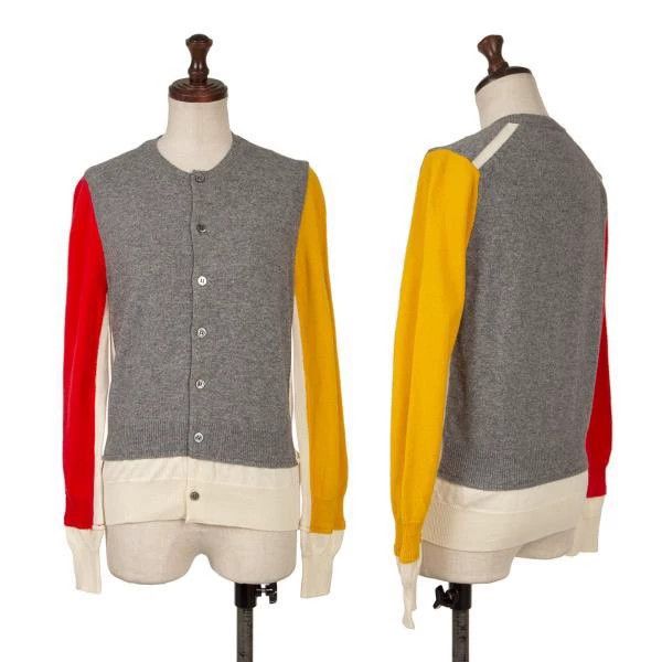 Comme des Garcons Comme Des Garcons Beige Vintage Contrast Knit Sweater Size S / US 4 / IT 40 - 1 Thumbnail