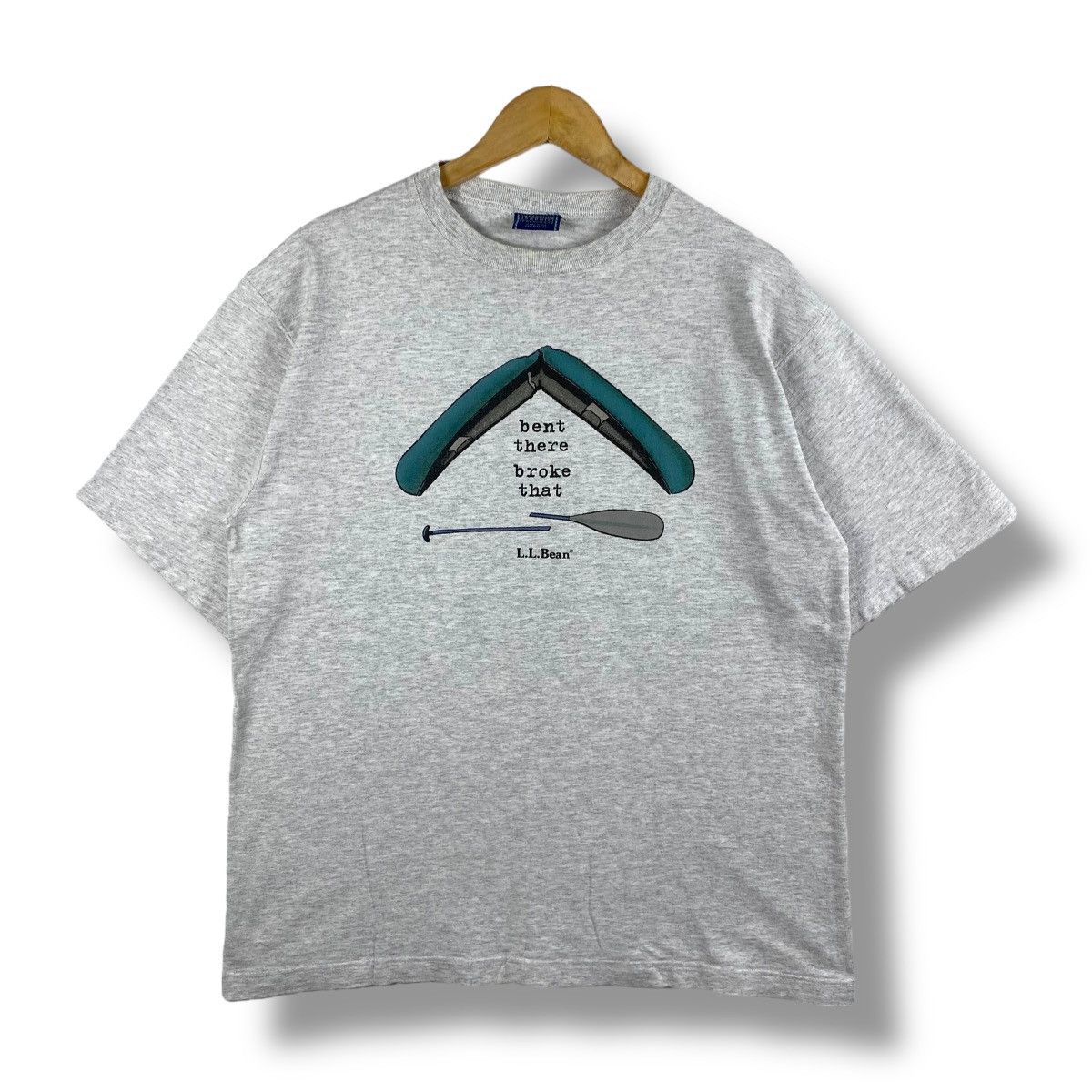 L.L. Bean × Vintage Vintage 90's L.L.BEAN Canoe Harborside Graphics Tee Shirt Size US M / EU 48-50 / 2 - 1 Thumbnail
