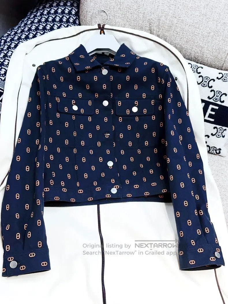 Hermes Hermes Chaine d'Ancre Anchor Navy Blue Long Sleeve Short D Size XS / US 0-2 / IT 36-38 - 4 Thumbnail