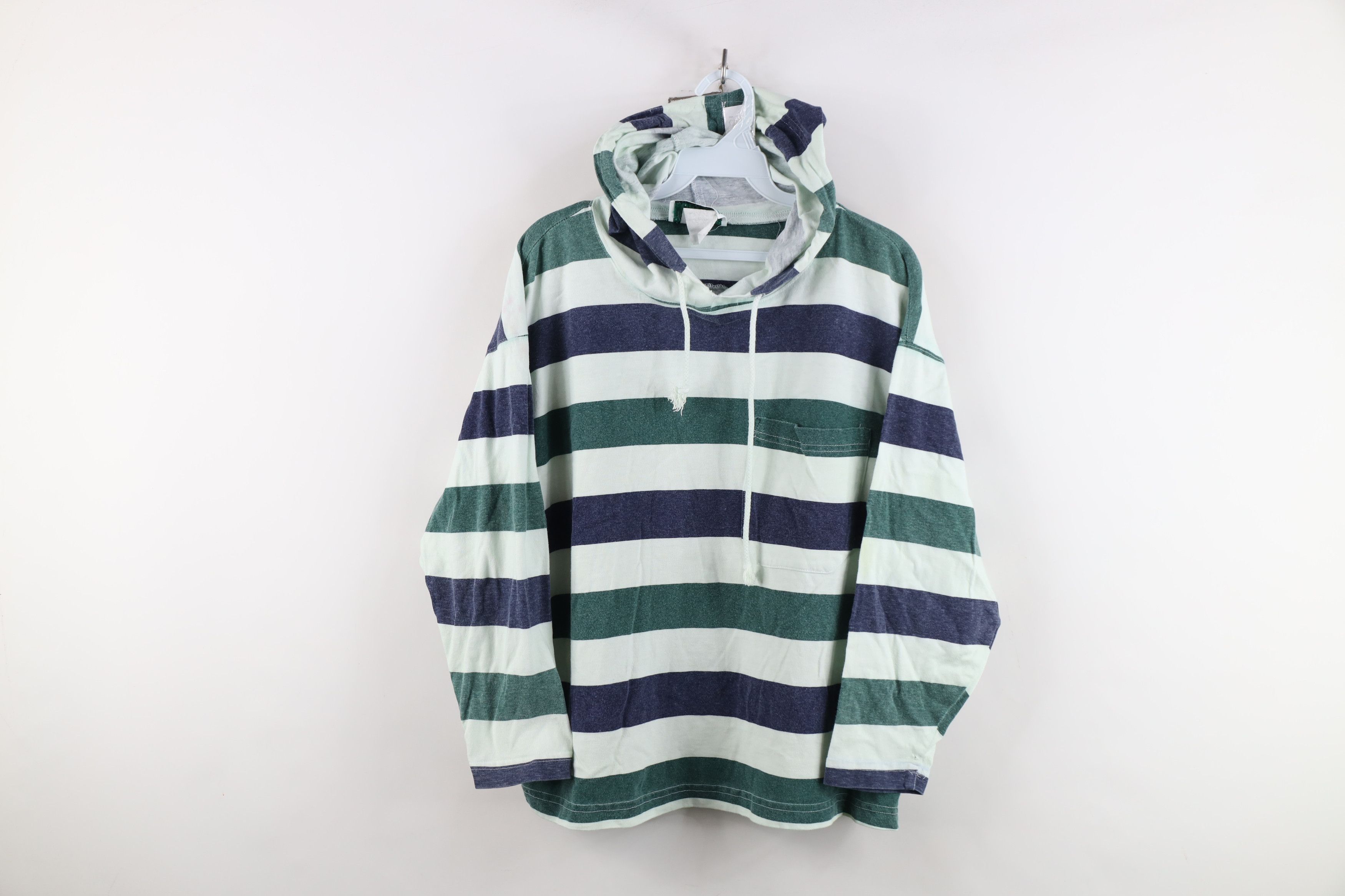 Vintage Vintage 90s Streetwear Cropped Baggy Fit Hoodie T-Shirt USA Size L / US 10 / IT 46 - 1 Thumbnail