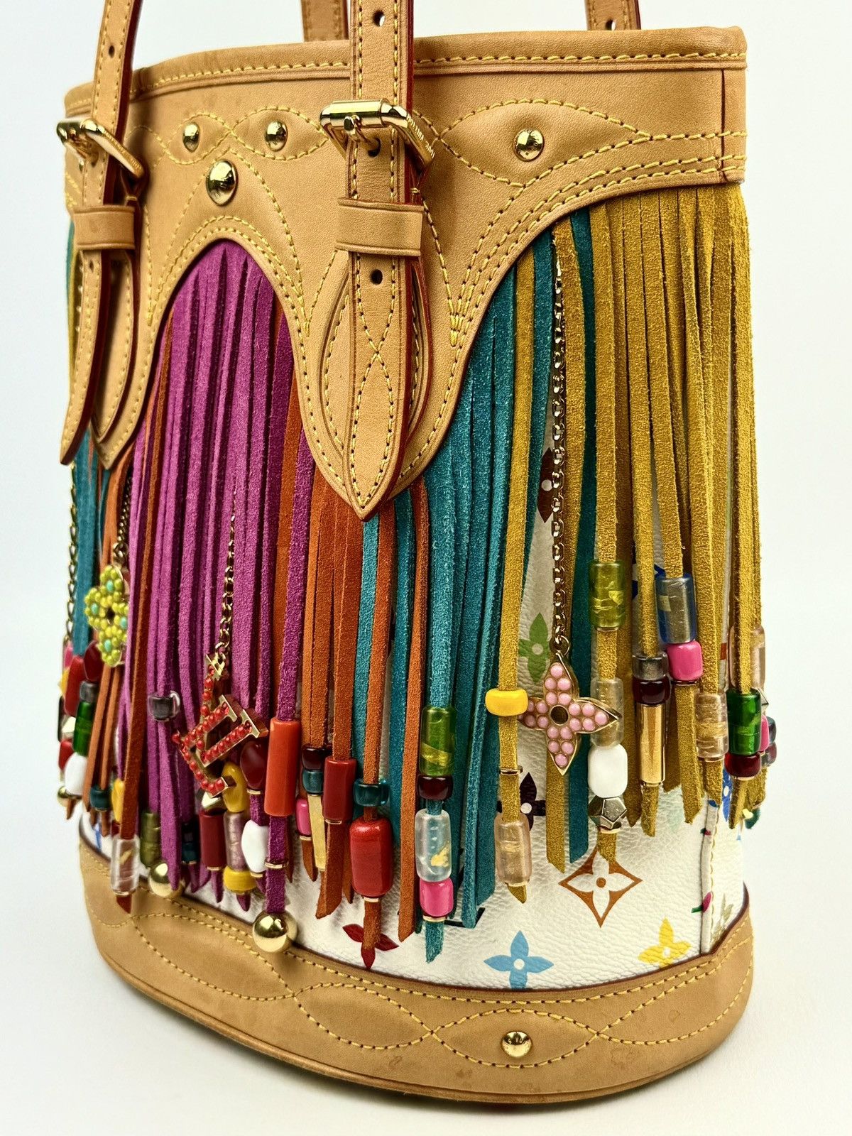 Louis Vuitton × Takashi Murakami Louis Vuitton - Murakami - SS06 - Multicolor - Fringe Bucket Size ONE SIZE - 12 Thumbnail