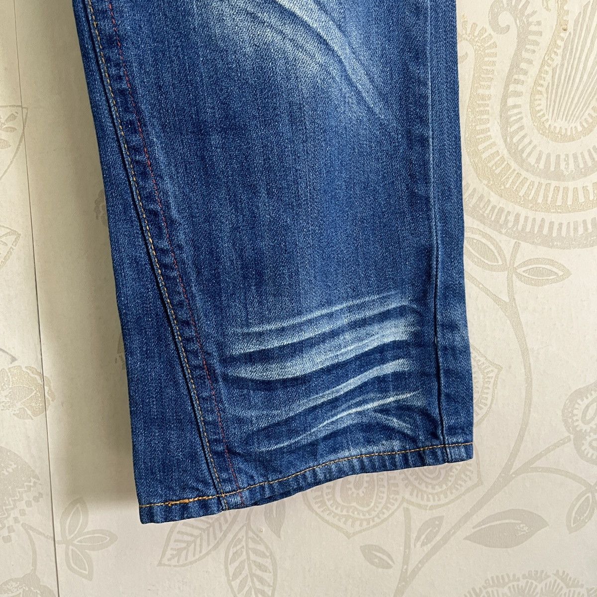 If Six Was Nine × Japan Blue × Japanese Brand Vintage 90s Blue Moon Blue Kapital Patches Jeans Size US 29 - 8 Thumbnail