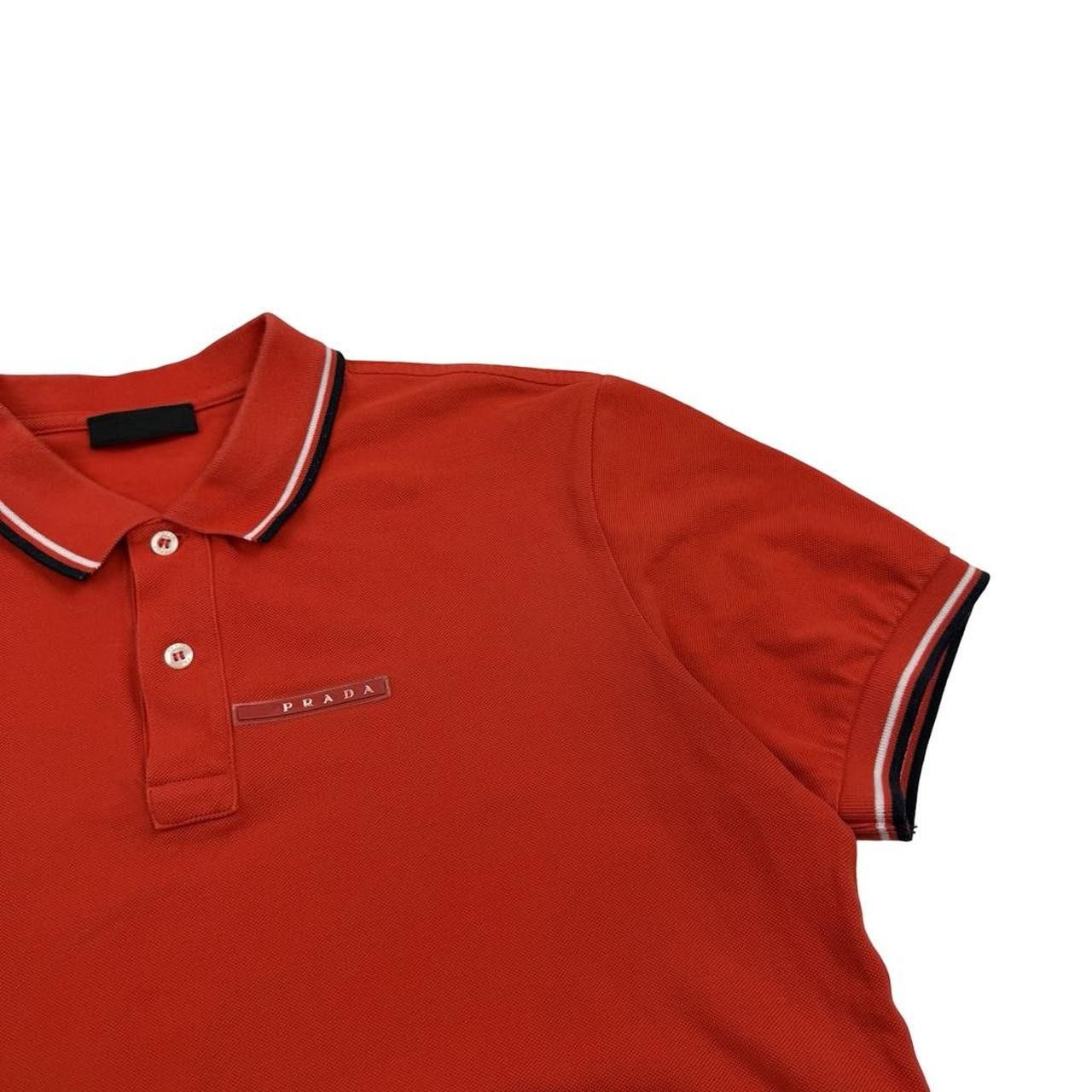Prada Orange Prada Sport Red Tab Polo Shirt - Large Size US L / EU 52-54 / 3 - 4 Thumbnail