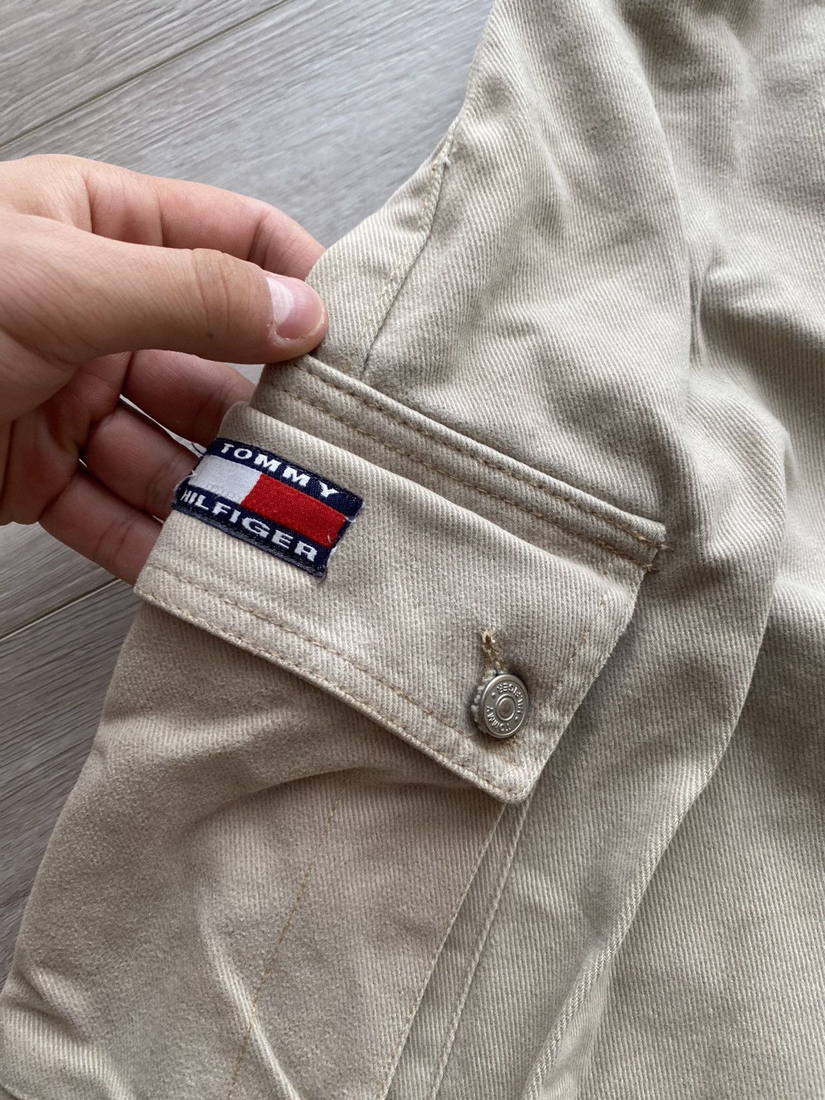 JNCO × Tommy Hilfiger × Vintage Crazy Vintage Y2K Baggy Multi-Pocket Skater Jeans JNCO Cargo Size US 34 / EU 50 - 5 Thumbnail