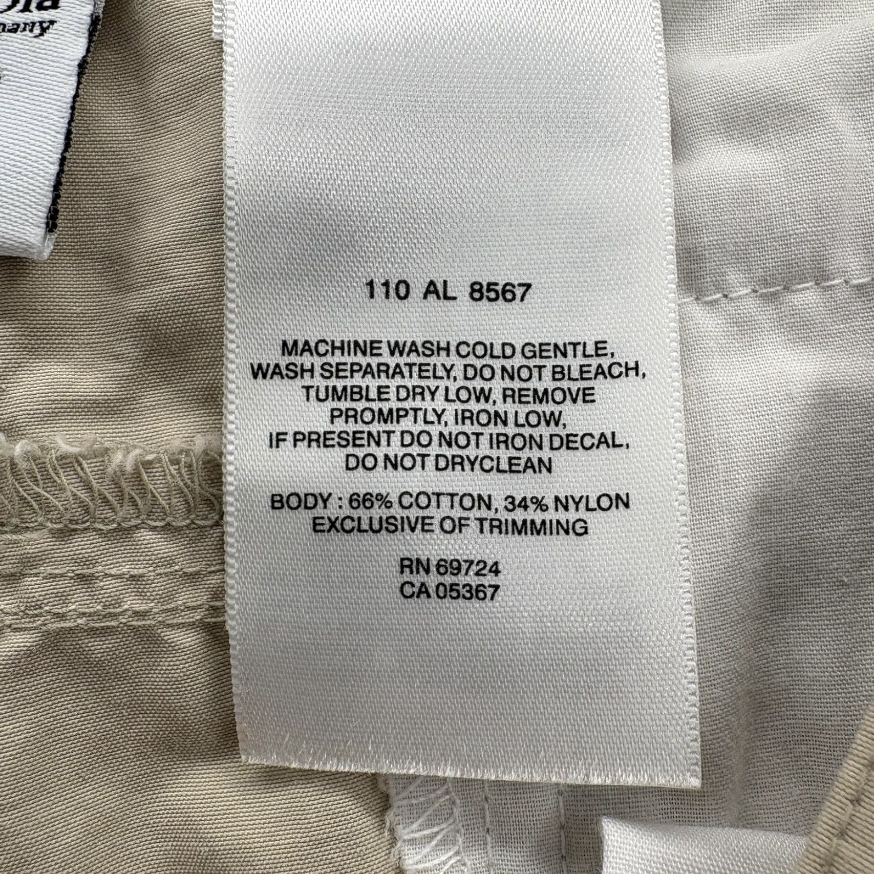 Vintage Columbia Capri Pants Womens S Beige Cotton Nylon NWT Casual Travel Workwear Pockets Drawstring Front Flat Front 18in Inseam Capris Size 28" / US 6 / IT 42 - 7 Thumbnail