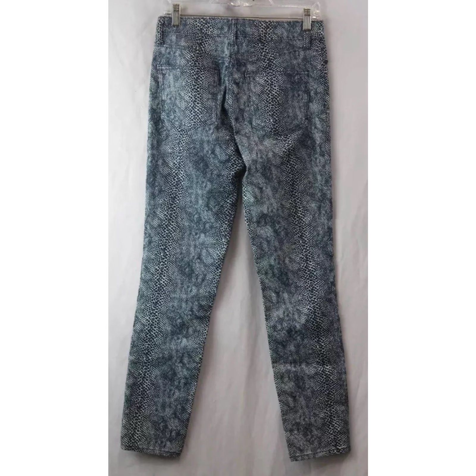 Tory Burch Womens Tory Burch Designer Jeans SkinnyTight Blue SnakeSkin Pattern Size 27 X 27 Size 27" / US 4 / IT 40 - 2 Thumbnail