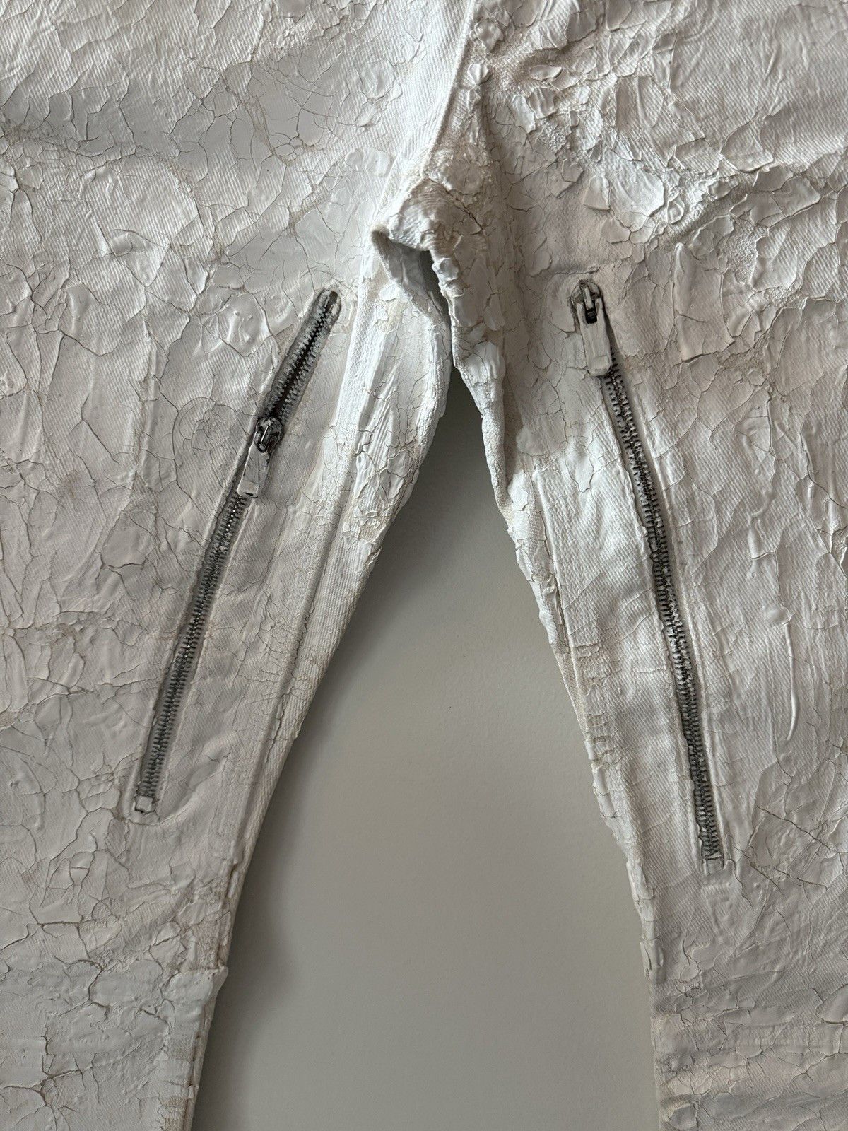 Givenchy Matthew Williams Crackled Painted Zip Jeans SS21 Limited Size US 32 / EU 48 - 3 Thumbnail