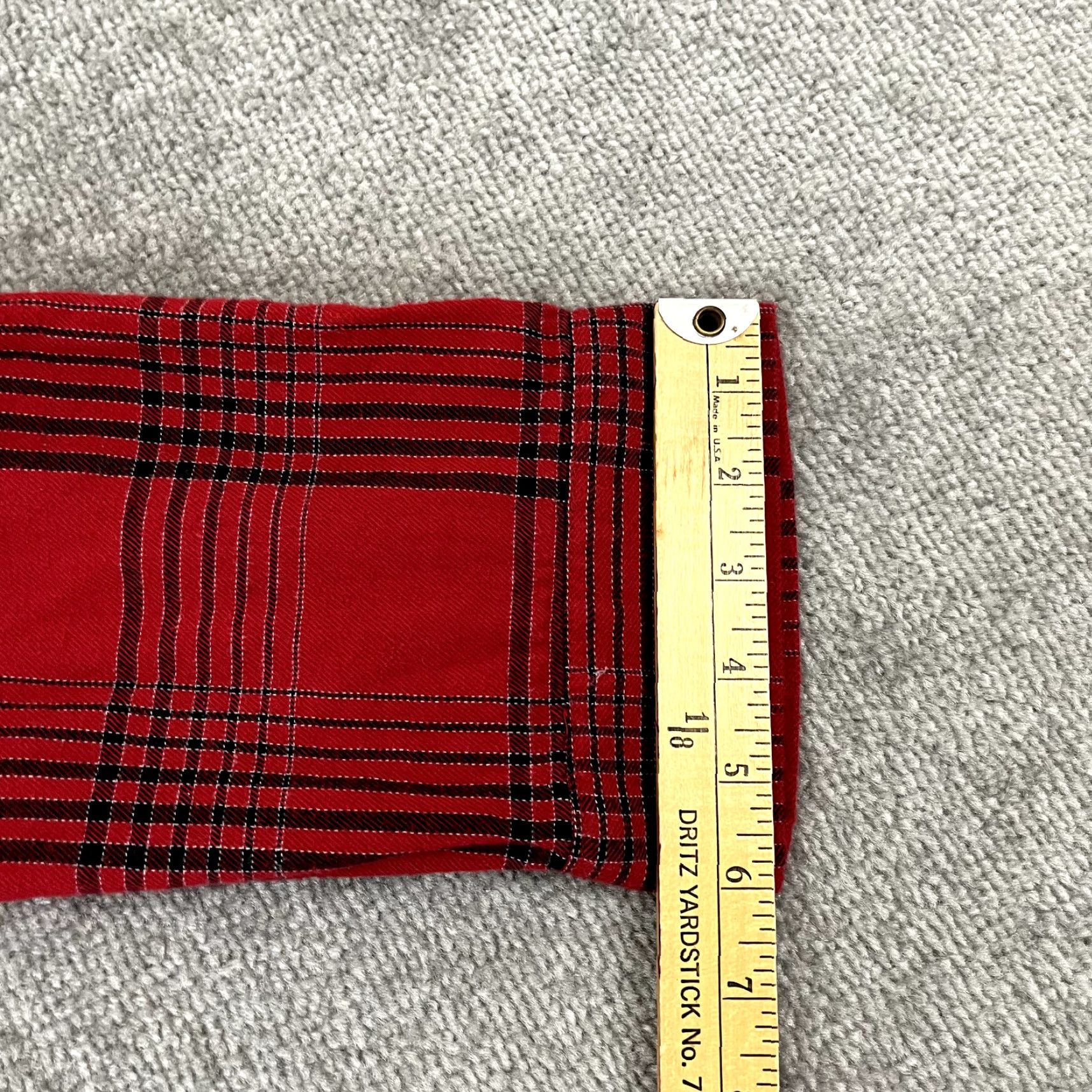 Lands' End Lands' End Shirt Mens XL Red Black Plaid Flannel Button-Up Casual Classic Lands' End Size US XL / EU 56 / 4 - 6 Thumbnail
