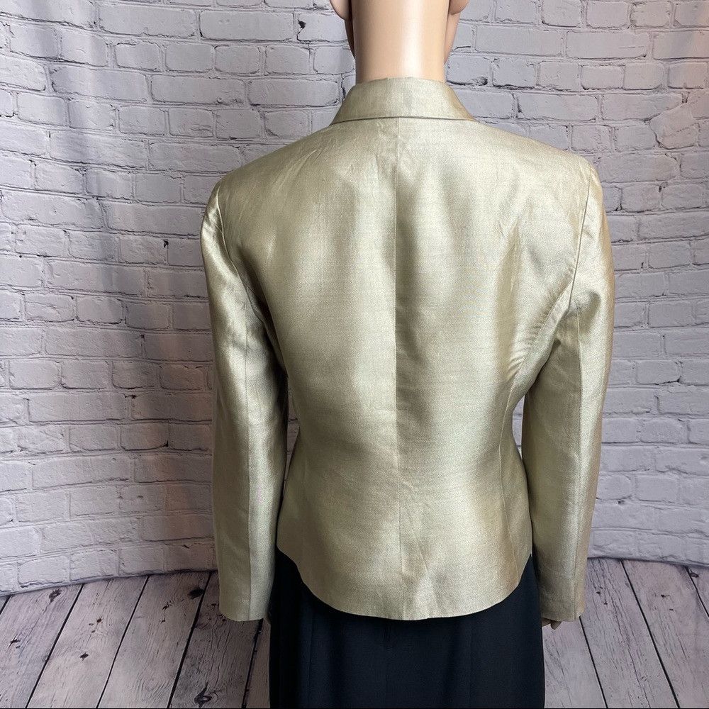 Loft Ann Taylor LOFT Beige Silk Jacket Size 6 Size M / US 6-8 / IT 42-44 - 4 Thumbnail