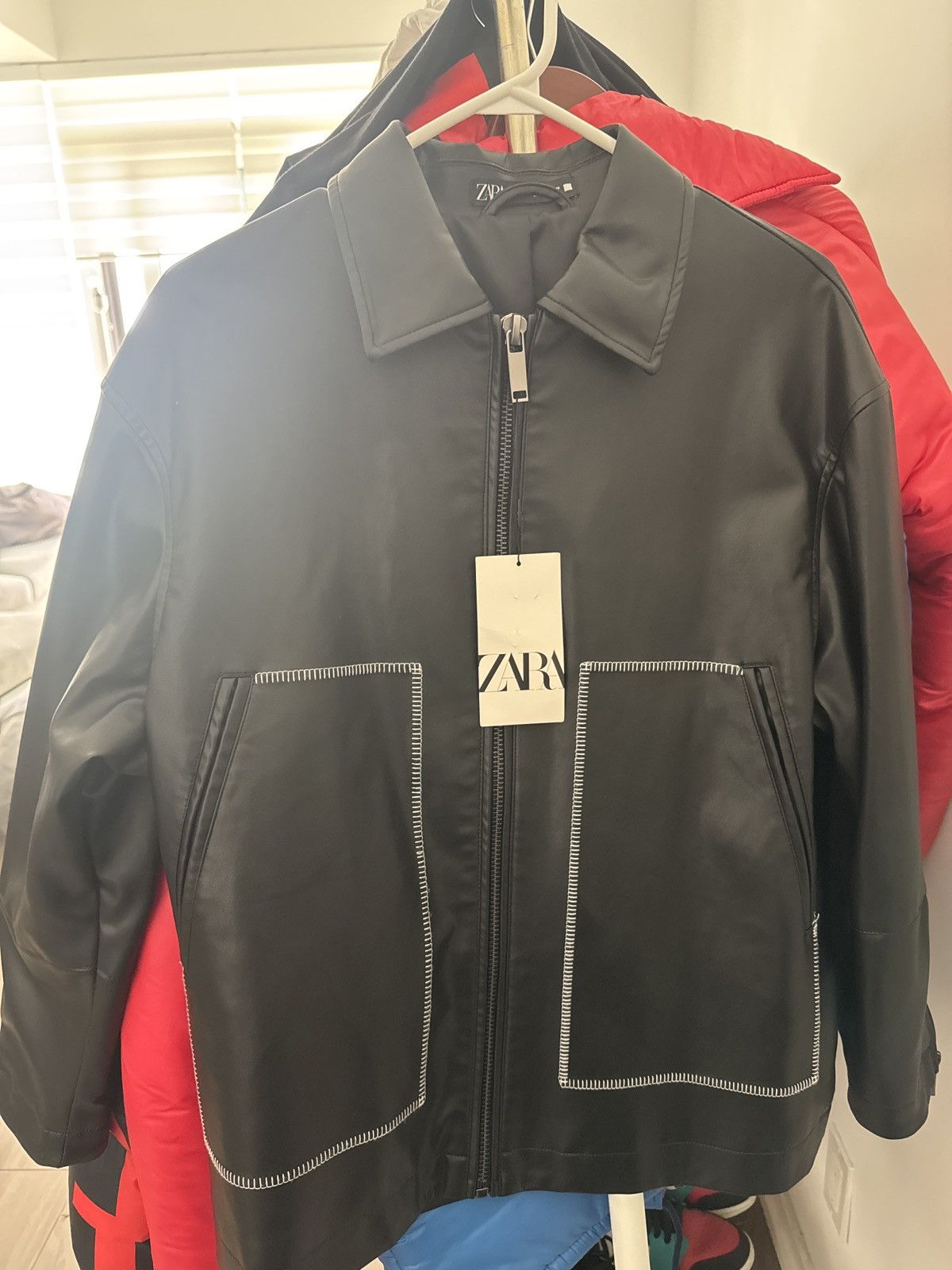 Zara Zara Leather Jacket Size US M / EU 48-50 / 2 - 1 Thumbnail