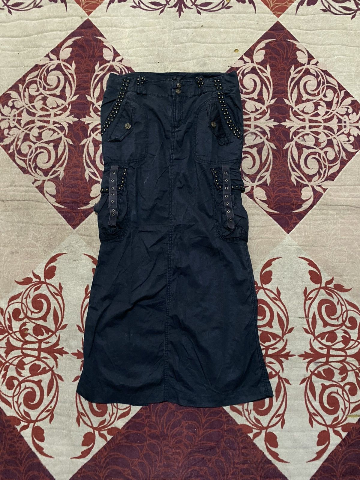 Y2K MOUSSY BONDAGE FULL STUDDED SKIRTS PUNK STYLE