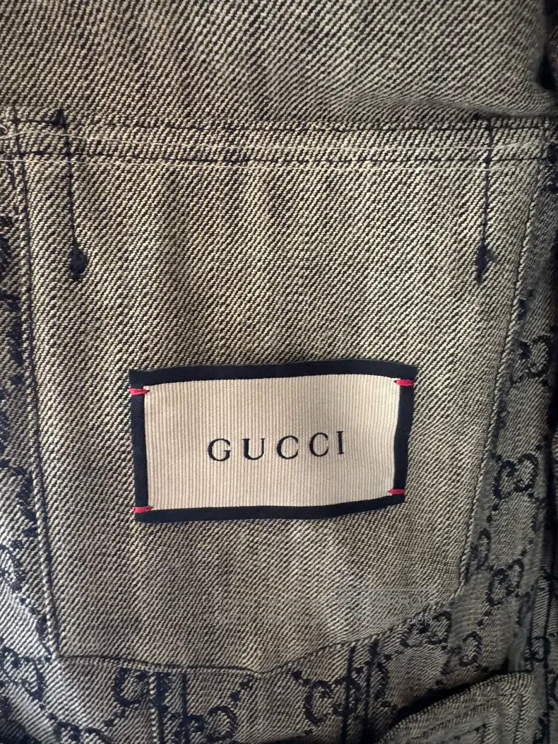 Gucci Gucci Red-labeled brown full-print denim jacket Size US S / EU 44-46 / 1 - 3 Thumbnail