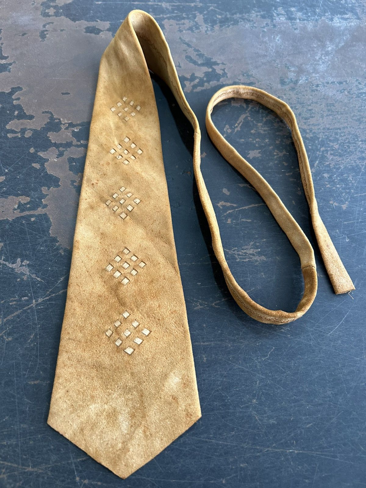 Genuine Leather VINTAGE GENUINE LEATHER TIE Size ONE SIZE - 2 Thumbnail