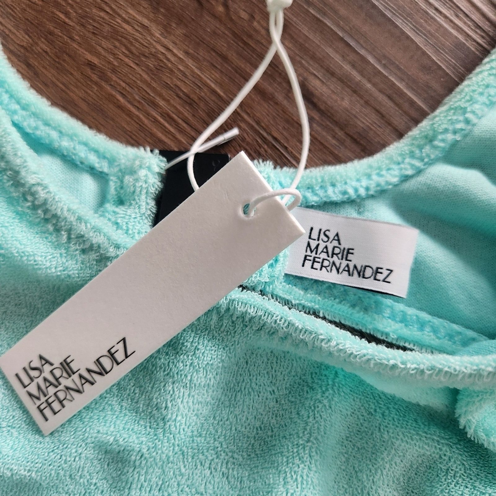 Lisa Marie Fernandez Lisa Marie Fernandez Stretch - Cotton Terry Swimsuit Blue 4 Size ONE SIZE - 7 Thumbnail