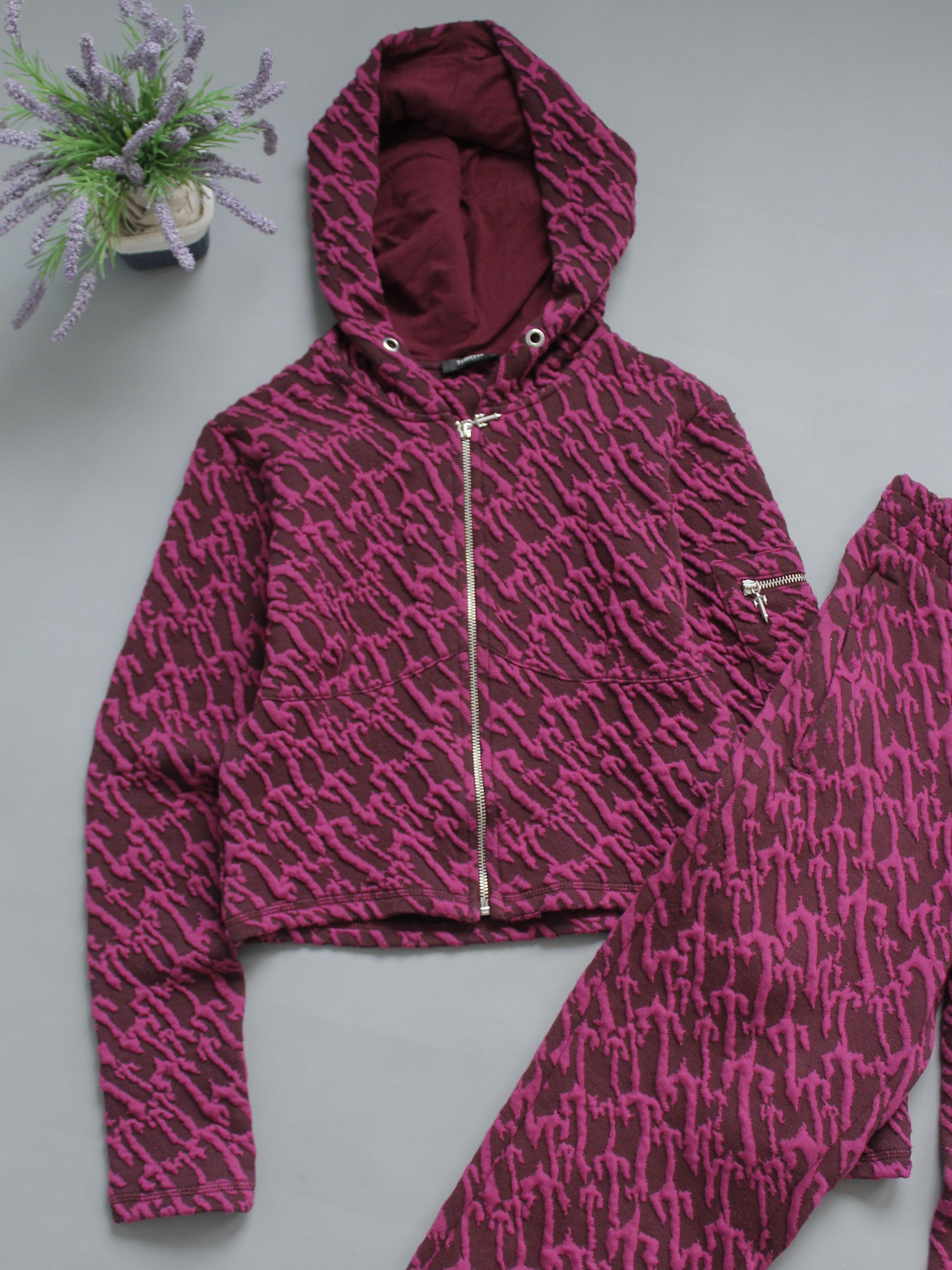 Trapstar London TRAPSTAR TRACKSUIT MULTILOGO WOMENS CROP HOODIE FLARED PANTS Size 30" / US 8 / IT 44 - 3 Thumbnail