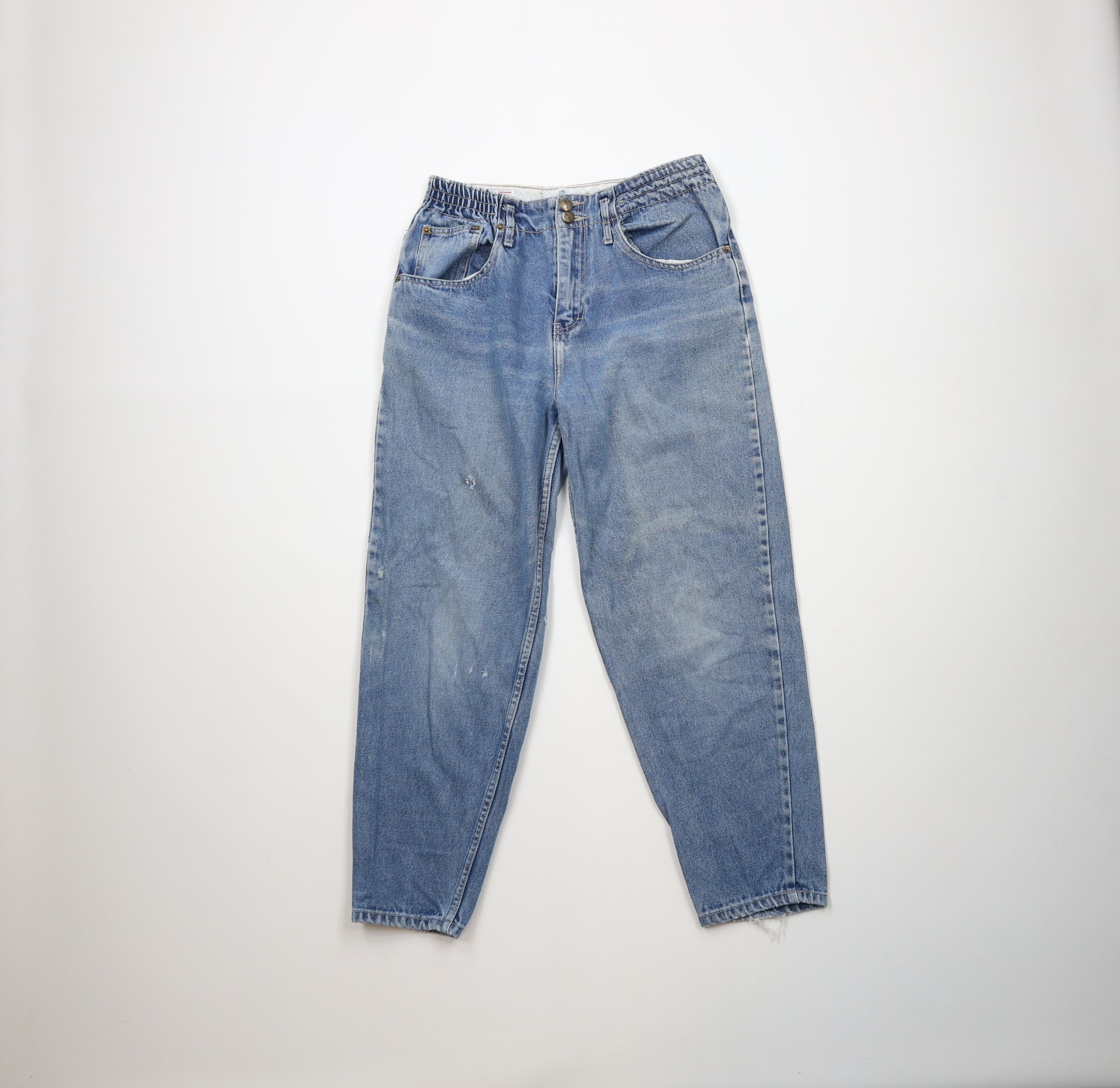 Vintage Vintage 90s Streetwear Tapered Leg Denim Jeans Blue Size 32" / US 10 / IT 46 - 1 Thumbnail