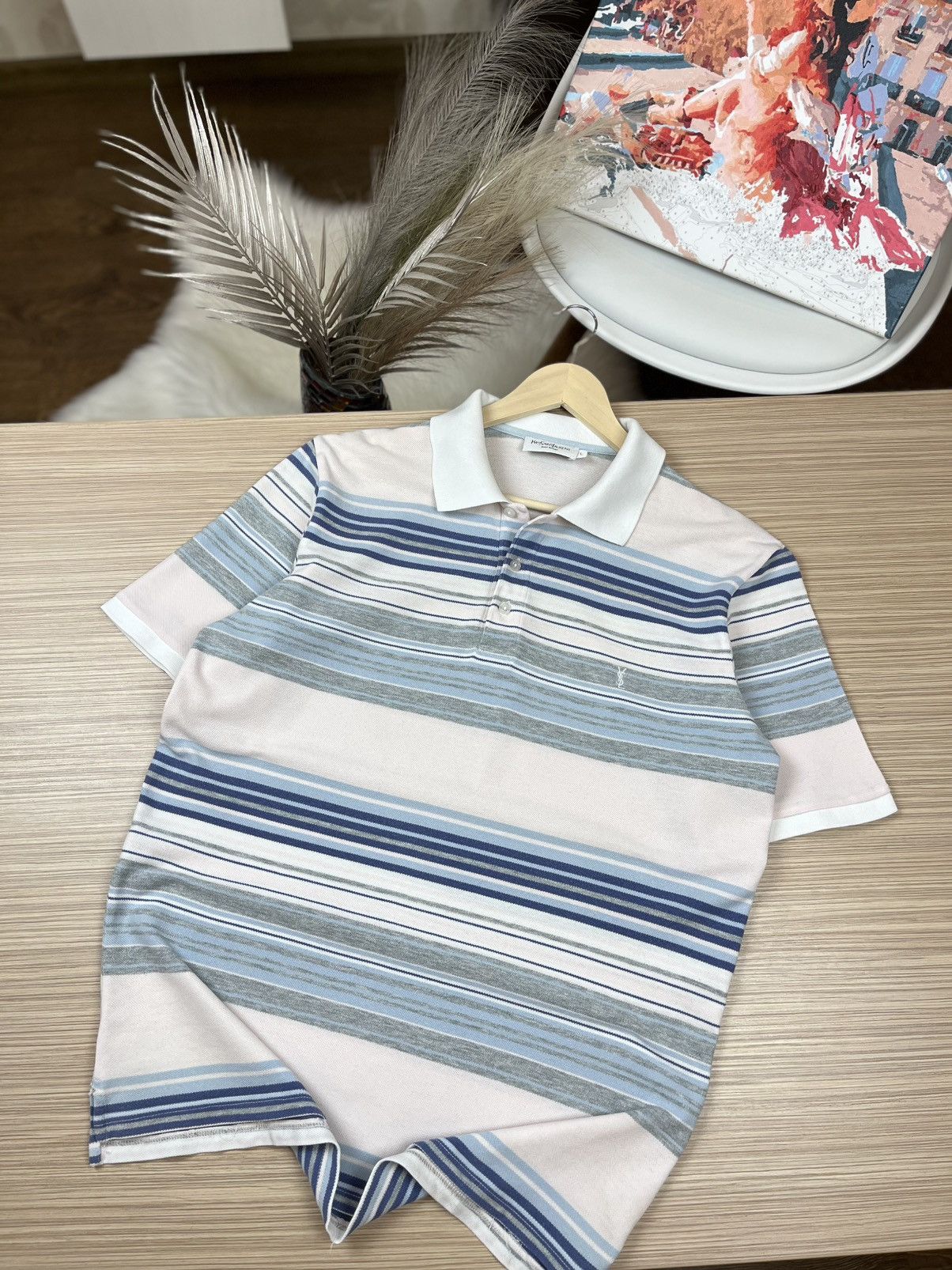 Vintage × Yves Saint Laurent Yves Saint Laurent YSL polo shirt hype rare Size US L / EU 52-54 / 3 - 1 Thumbnail
