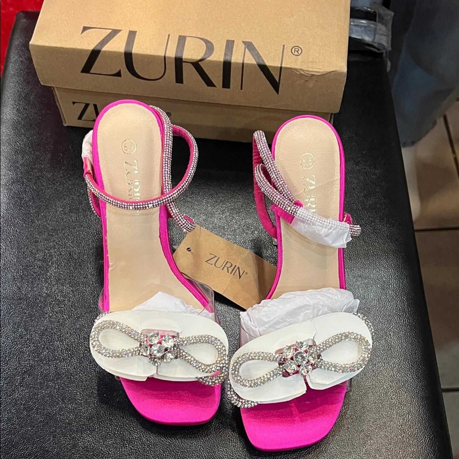 Other Zurin Pink and White Women's Sandals Size US 6.5 / IT 36.5 - 1 Thumbnail