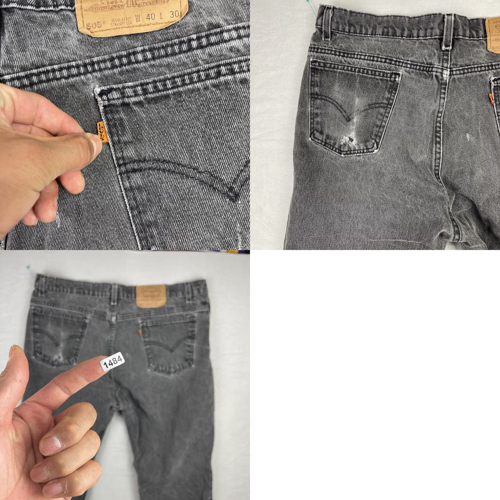 Levi's VINTAGE Levi's 505 Jeans Mens 40x30 Fits 36x27 Black Orange Tab Straight USA Jeans Mens 40x30 Size US 40 / EU 56 - 10 Thumbnail