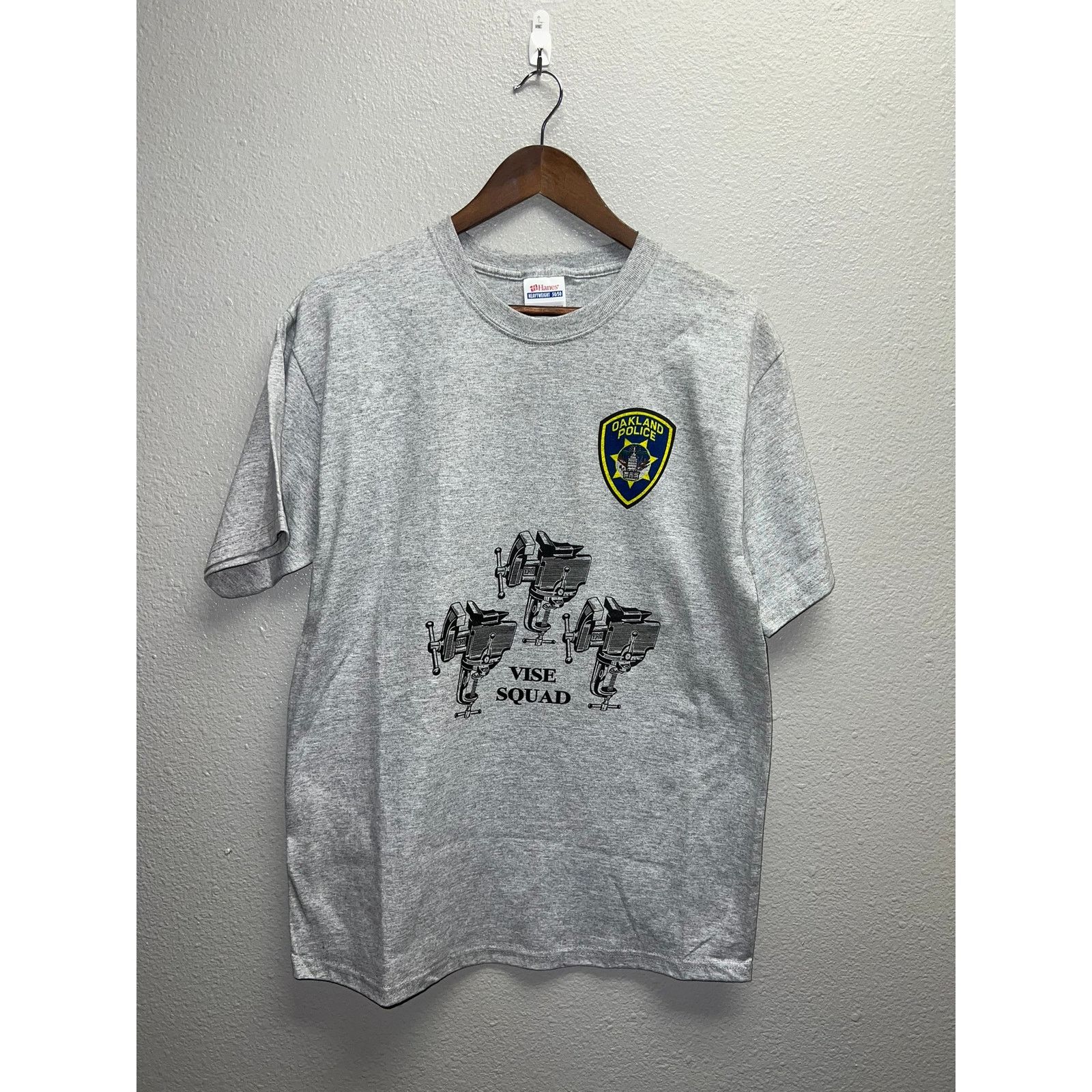 Hanes Vintage Oakland Police Shirt Vise Squad 90s Tee VTG M Size US M / EU 48-50 / 2 - 1 Thumbnail