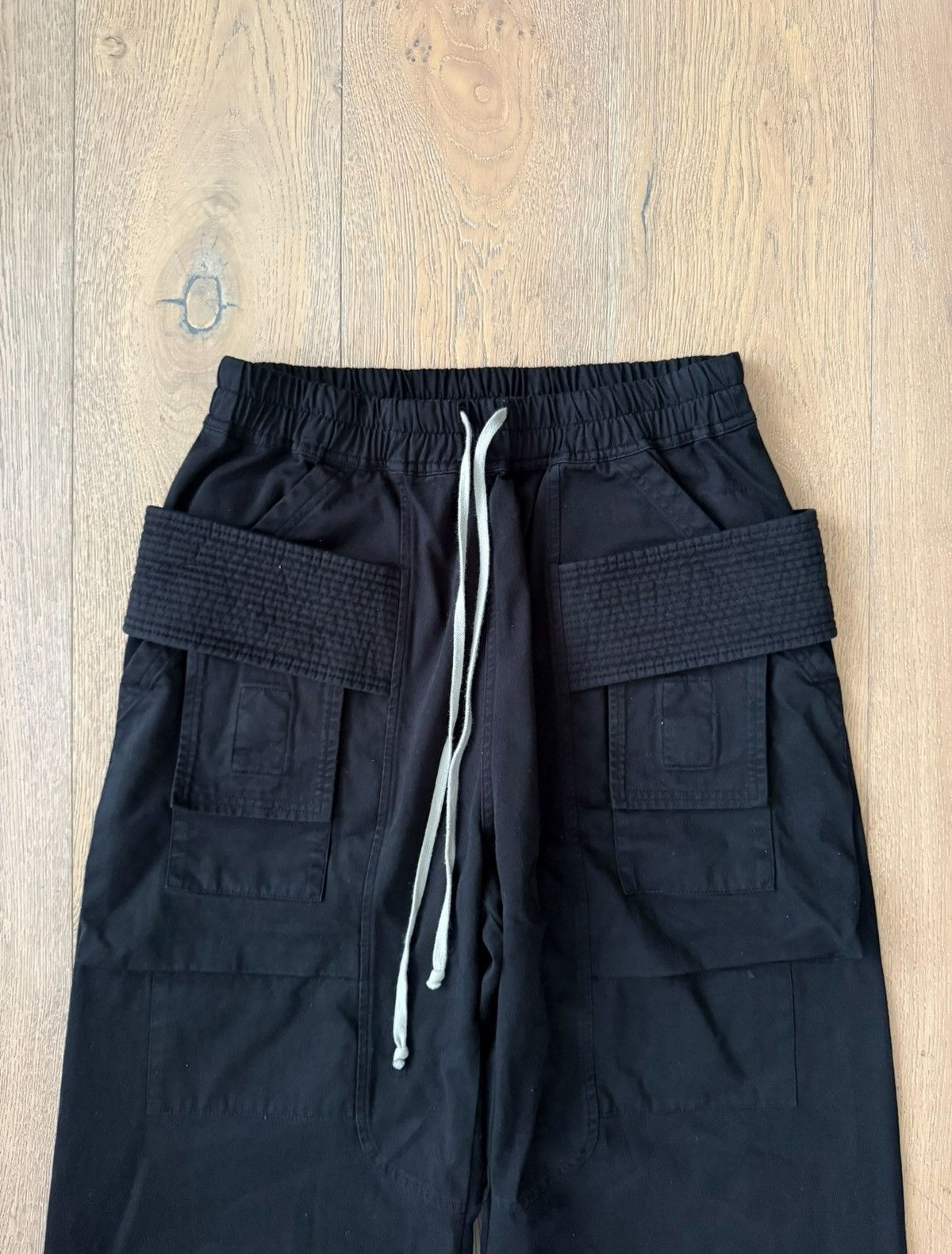 Rick Owens Rick Owens DRKSHDW SS21 Creatch Wide Black Cargo Pants Size US 32 / EU 48 - 3 Thumbnail