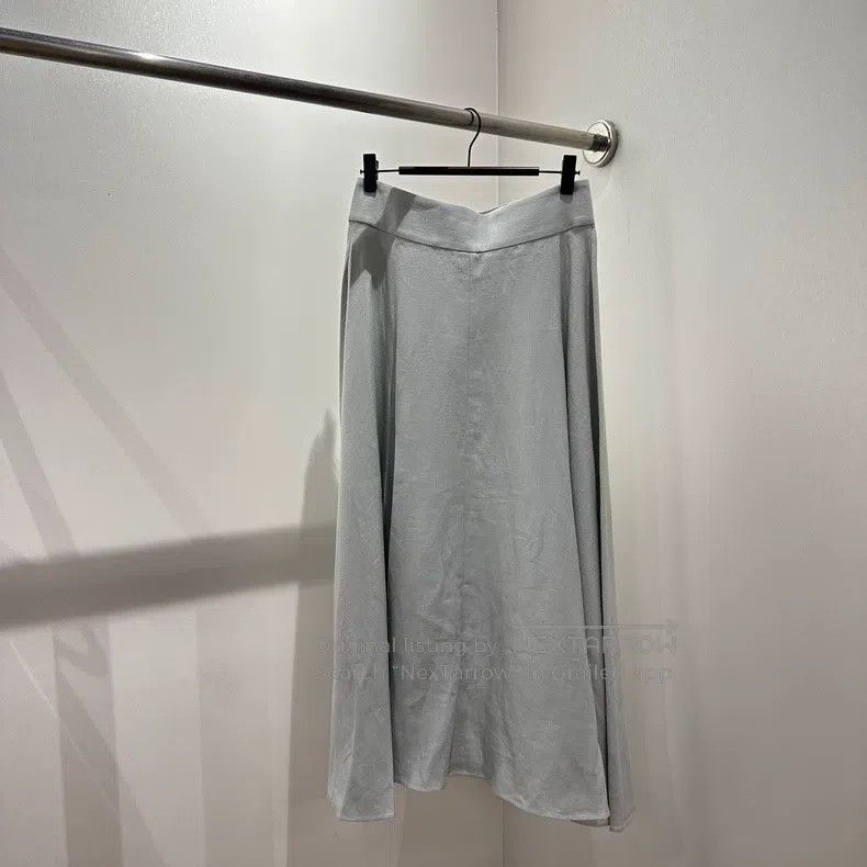 Loro Piana Loro Piana 25SS Gold扣 Linen Pleated Skirt, Size 40, Linen Size 26" / US 2 / IT 38 - 2 Thumbnail