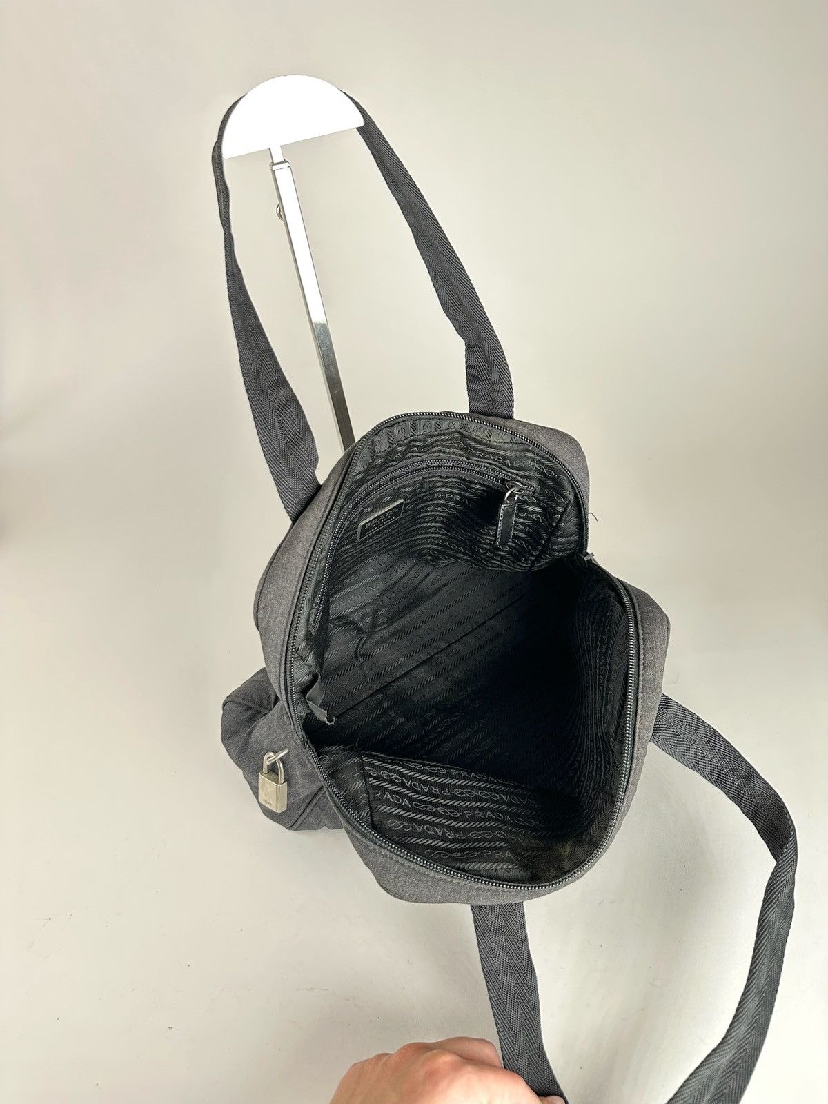 Prada Vintage Prada Sport AW1999 Canvas Bag Anthrazite Size ONE SIZE - 6 Thumbnail